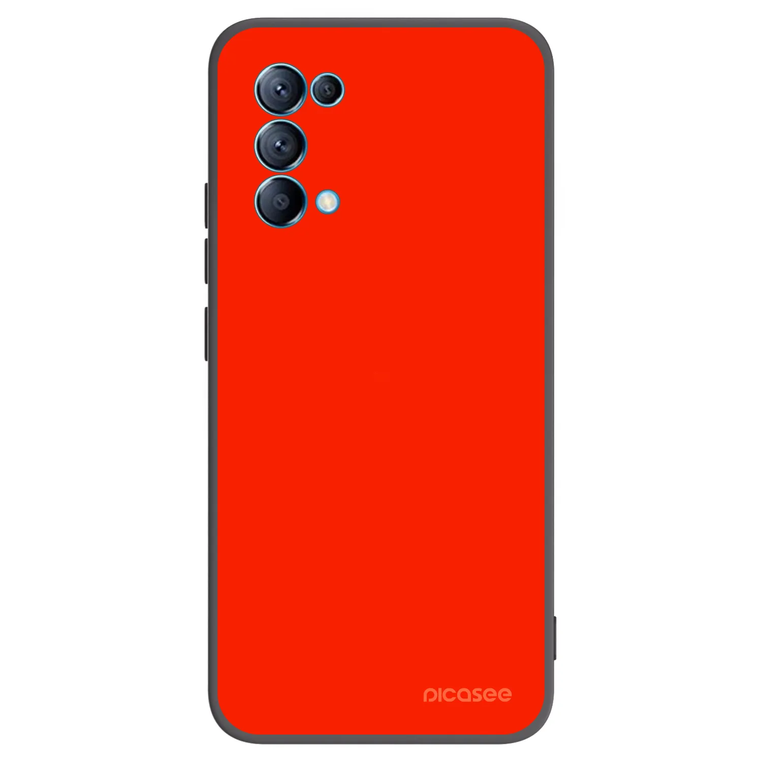 Picasee silikonowe czarne etui na OPPO Reno 5 5G - Maranello Red