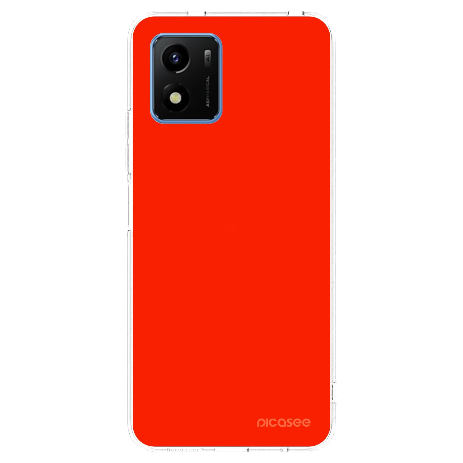 Picasee silikonowe przeźroczyste etui na Vivo Y01 - Maranello Red
