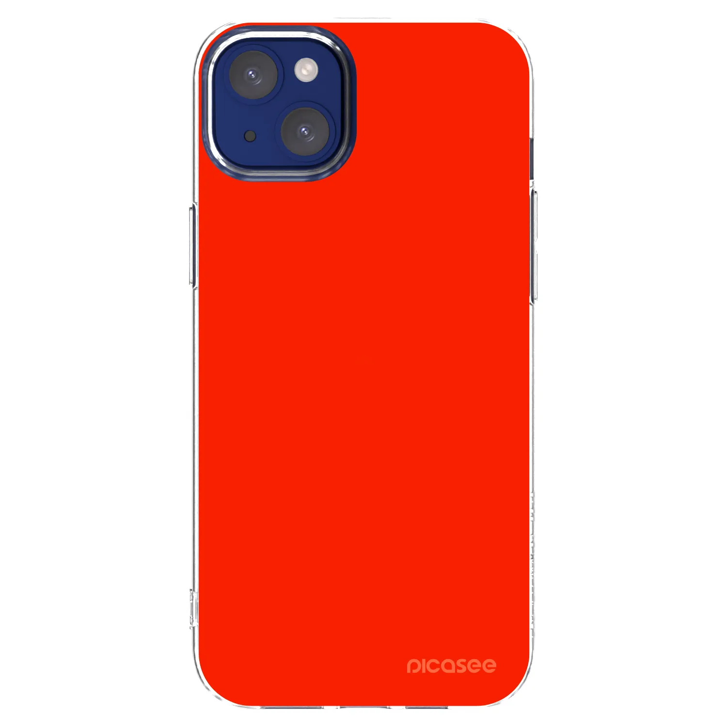 Picasee silikonowe przeźroczyste etui na Apple iPhone 14 Plus - Maranello Red