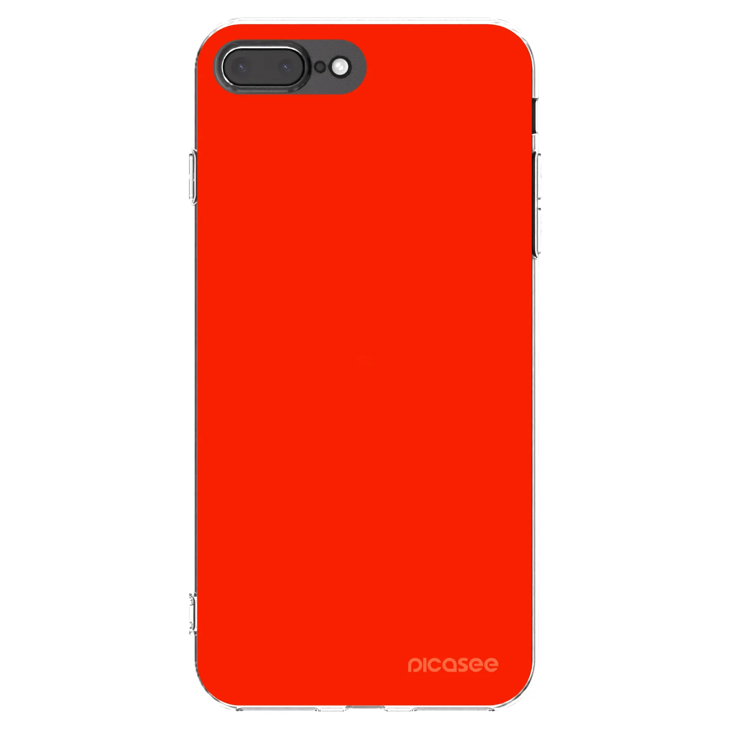 Picasee silikonowe przeźroczyste etui na Apple iPhone 8 Plus - Maranello Red