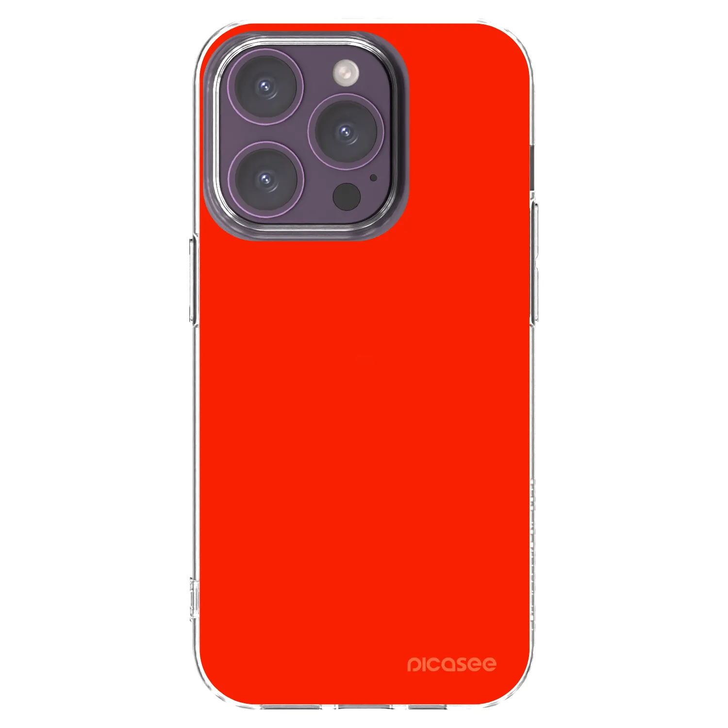 Picasee silikonowe przeźroczyste etui na Apple iPhone 14 Pro - Maranello Red