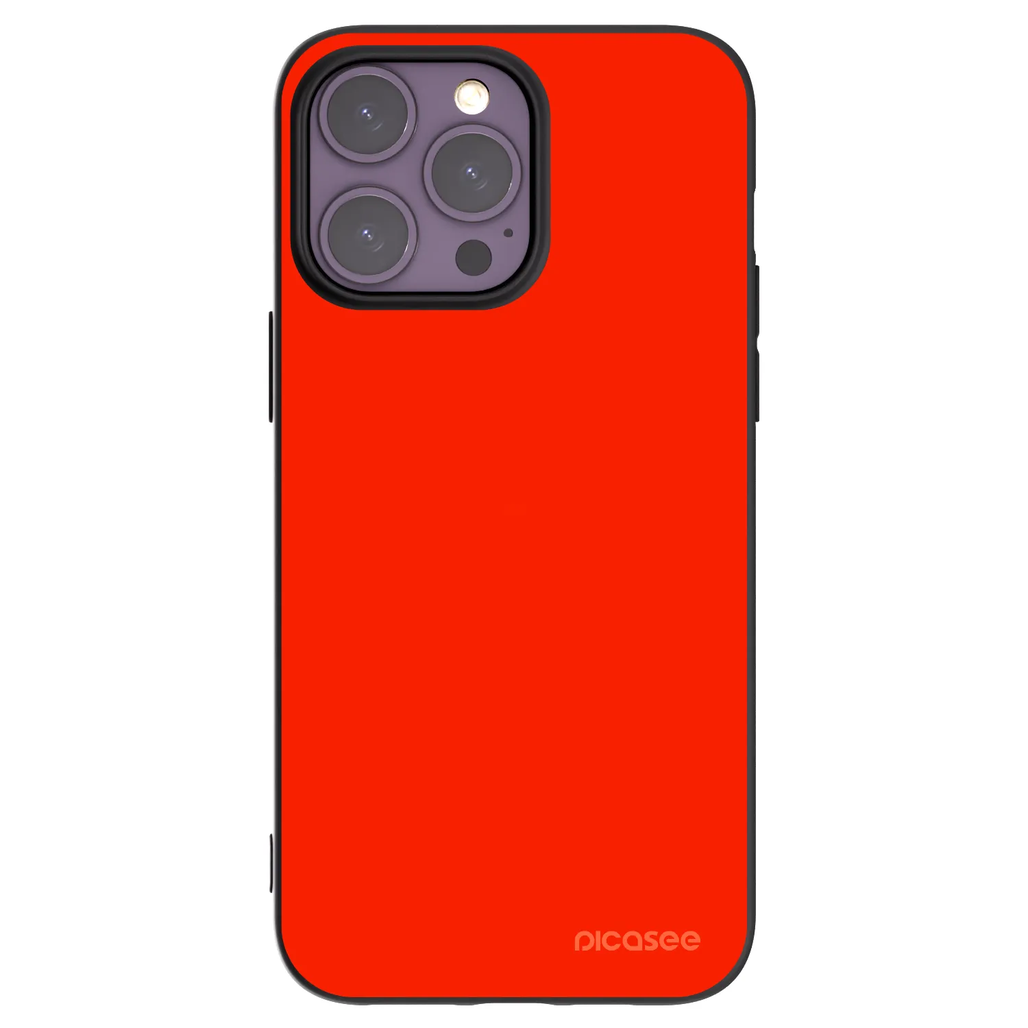 Picasee silikonowe czarne etui na Apple iPhone 14 Pro Max - Maranello Red