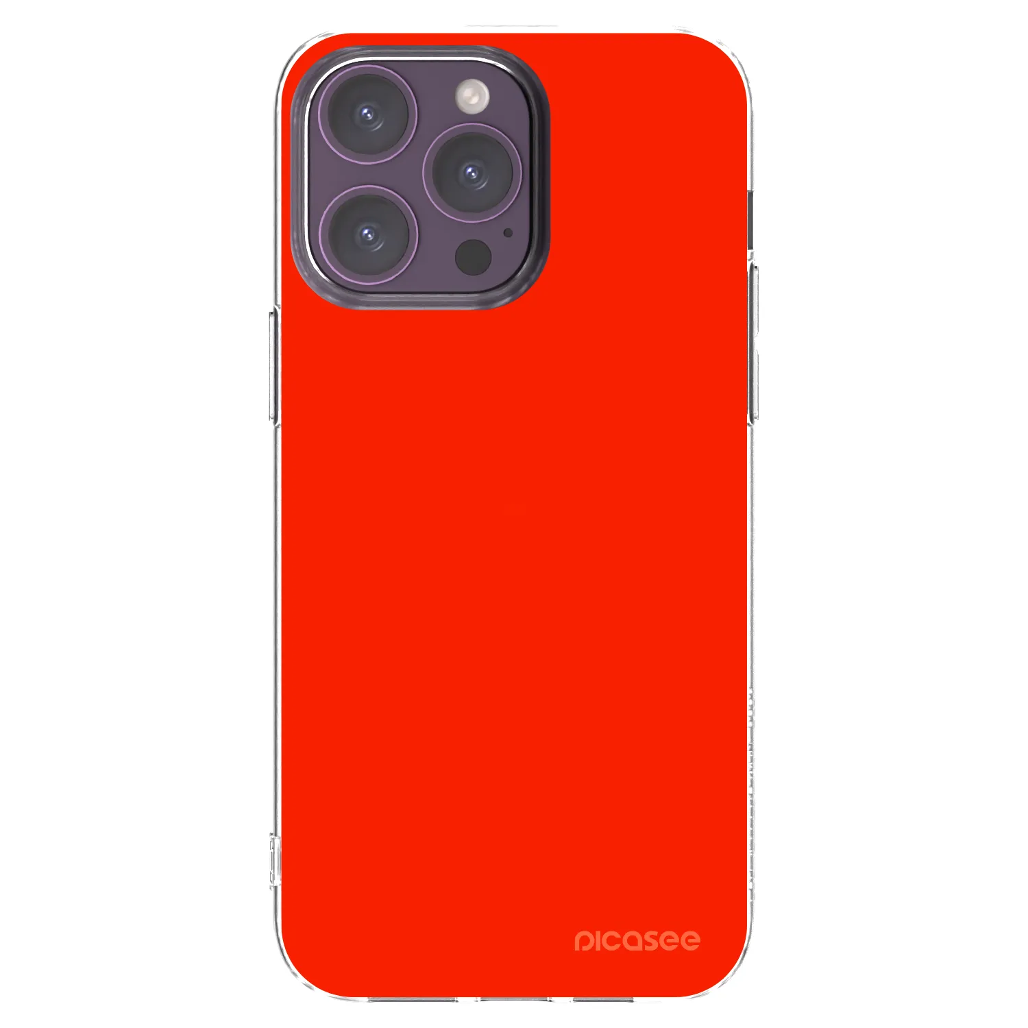 Picasee silikonowe przeźroczyste etui na Apple iPhone 14 Pro Max - Maranello Red