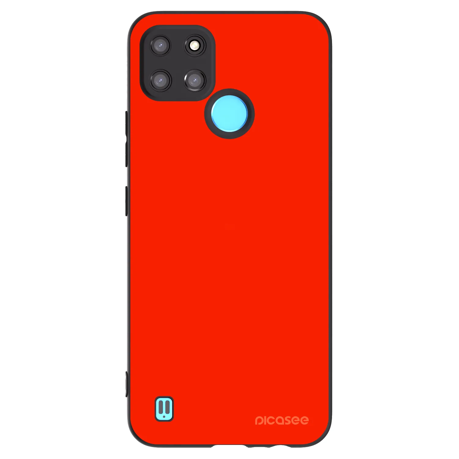 Picasee silikonowe czarne etui na Realme C21Y - Maranello Red