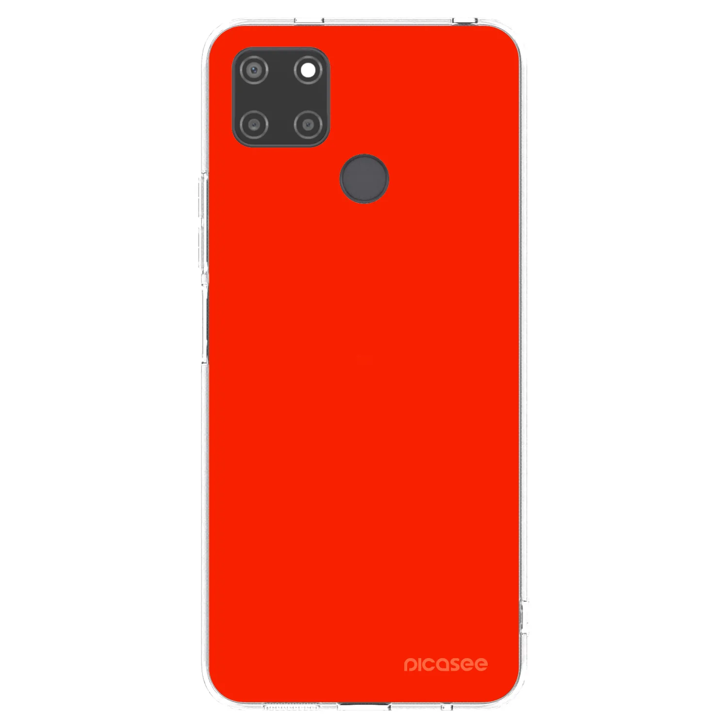 Picasee silikonowe przeźroczyste etui na Realme C21Y - Maranello Red