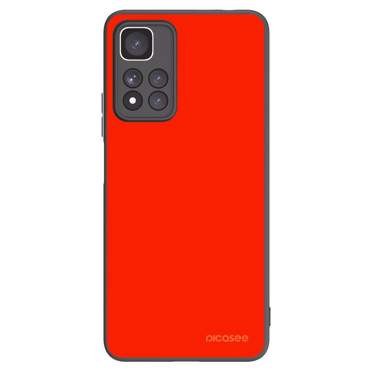 Picasee silikonowe czarne etui na Xiaomi Redmi Note 11 Pro+ 5G - Maranello Red