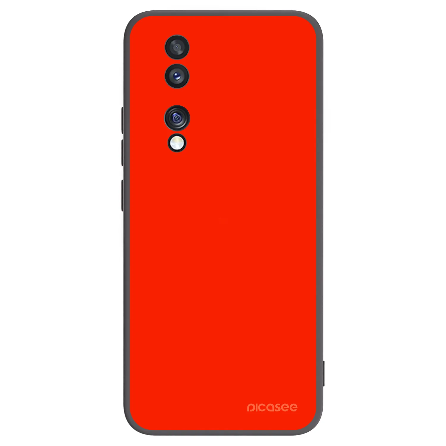 Picasee silikonowe czarne etui na Honor 70 - Maranello Red