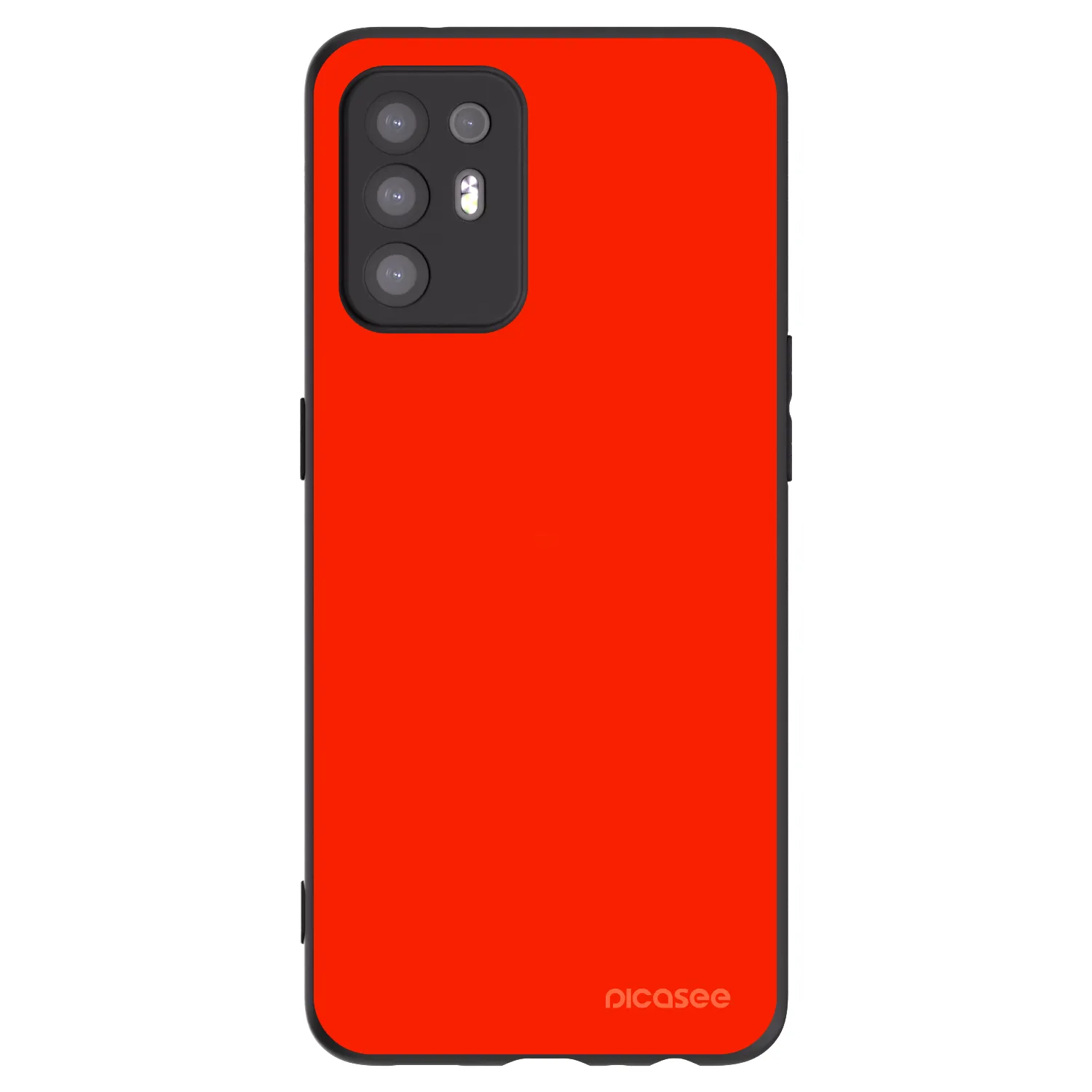 Picasee silikonowe czarne etui na OPPO A94 5G - Maranello Red