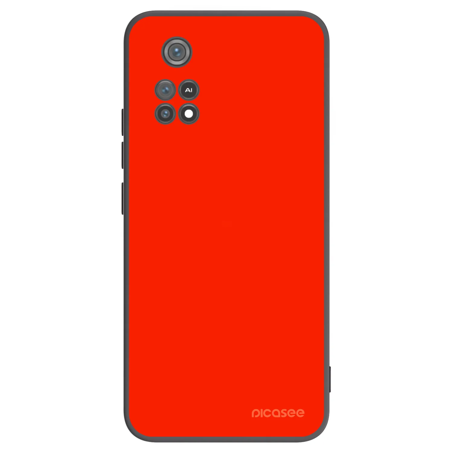 Picasee silikonowe czarne etui na Xiaomi Poco M4 Pro - Maranello Red