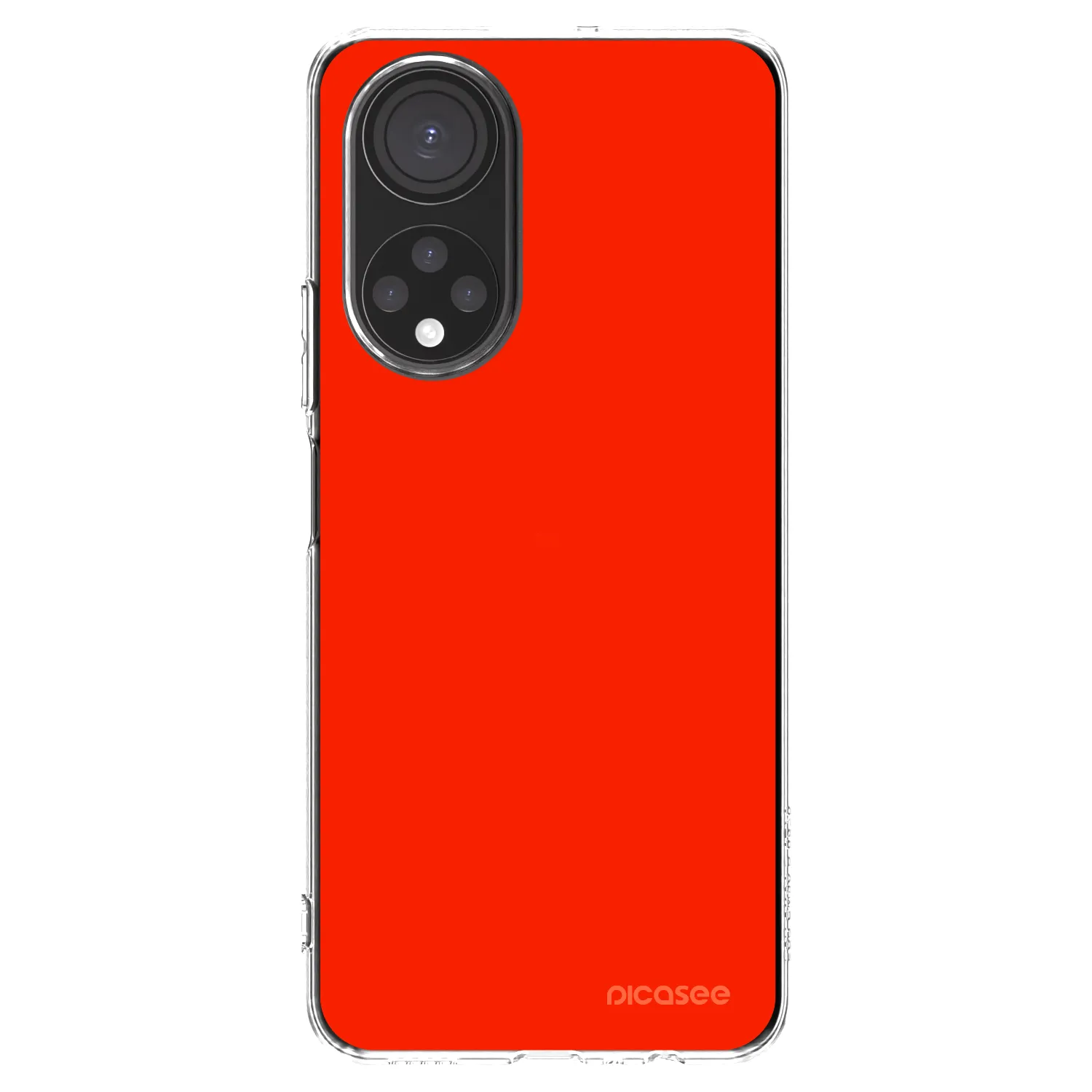Picasee silikonowe przeźroczyste etui na Honor X7 - Maranello Red