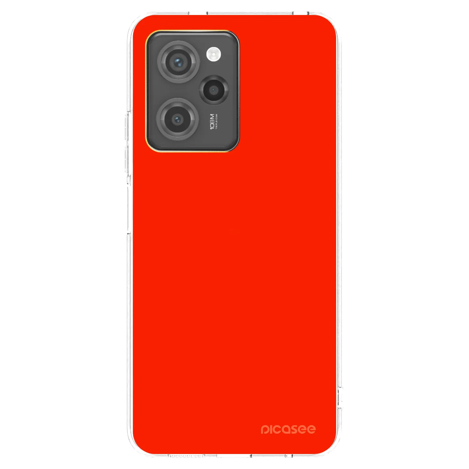 Picasee silikonowe czarne etui na Xiaomi Poco X5 Pro - Maranello Red