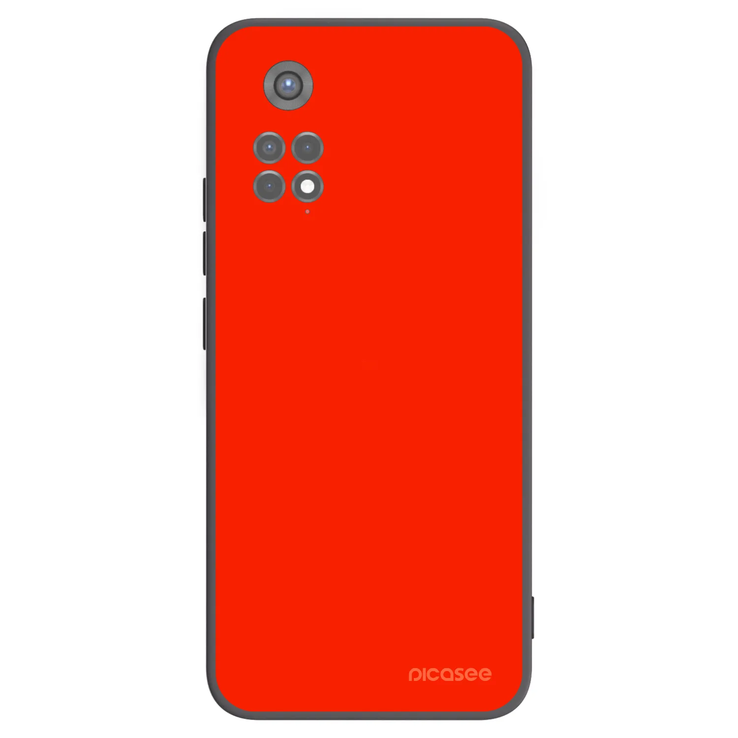 Picasee silikonowe czarne etui na Xiaomi Redmi Note 11S 5G - Maranello Red