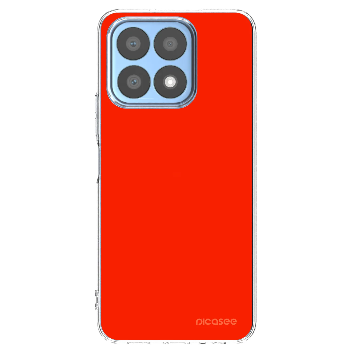 Picasee silikonowe przeźroczyste etui na Honor X8a - Maranello Red