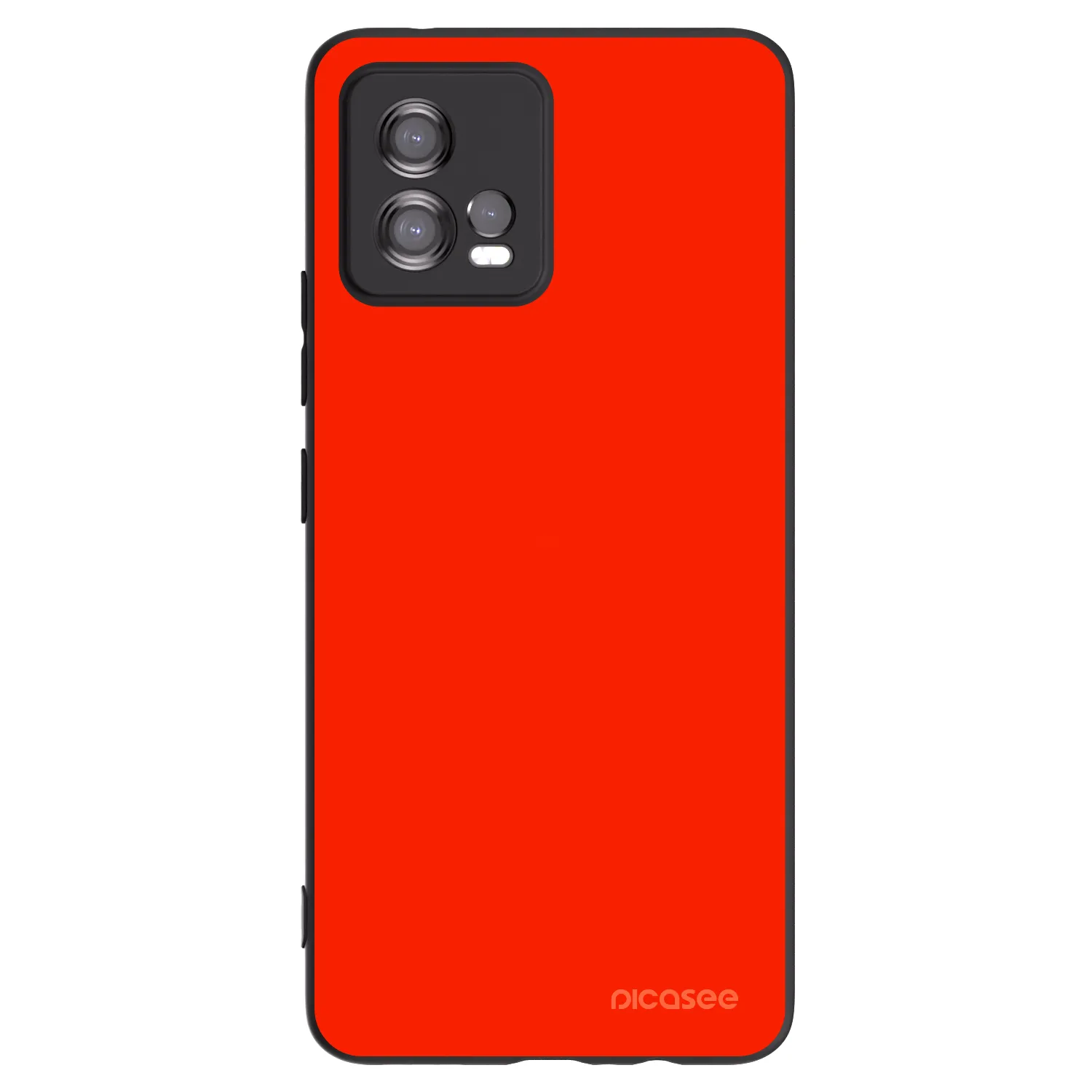 Picasee silikonowe czarne etui na Motorola Moto G72 - Maranello Red