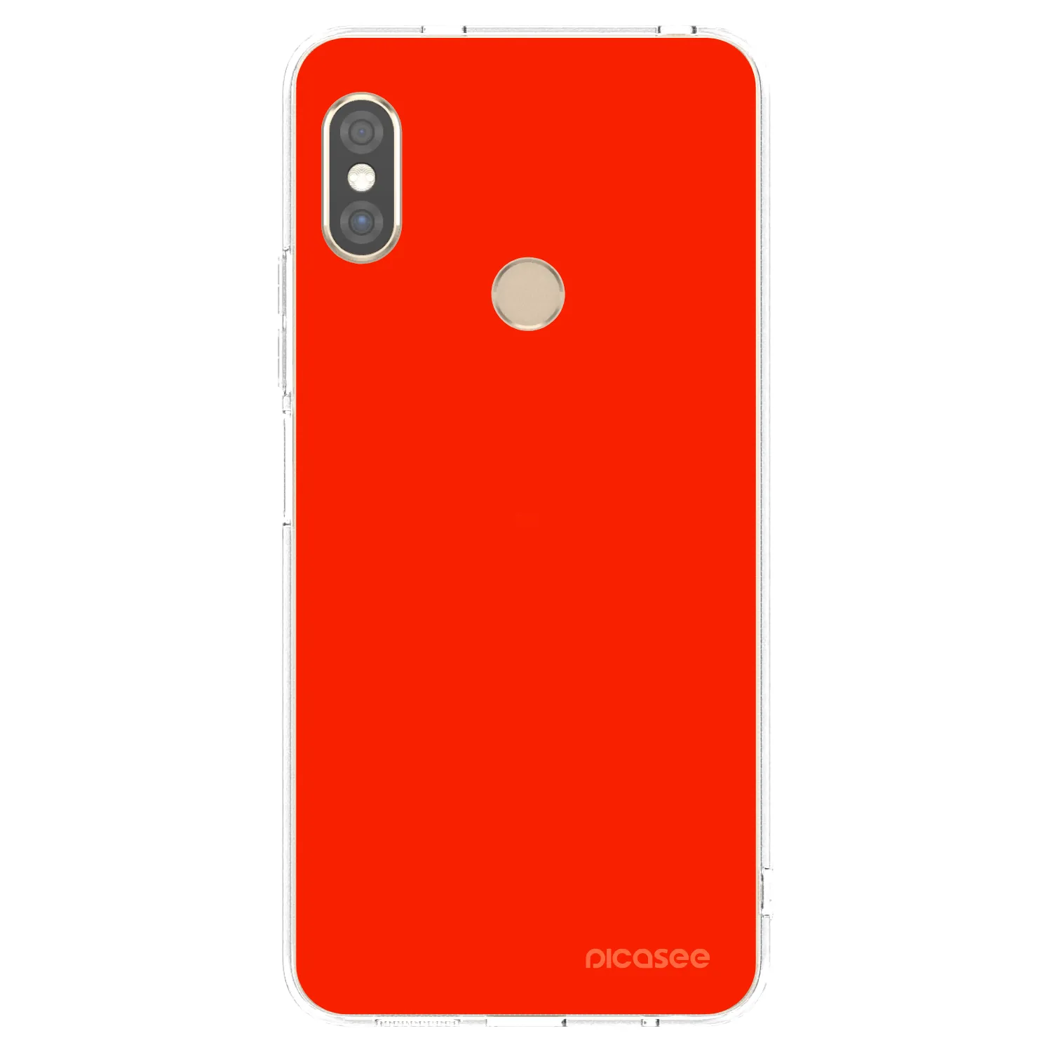 Picasee silikonowe przeźroczyste etui na Xiaomi Redmi Note 5 Global - Maranello Red