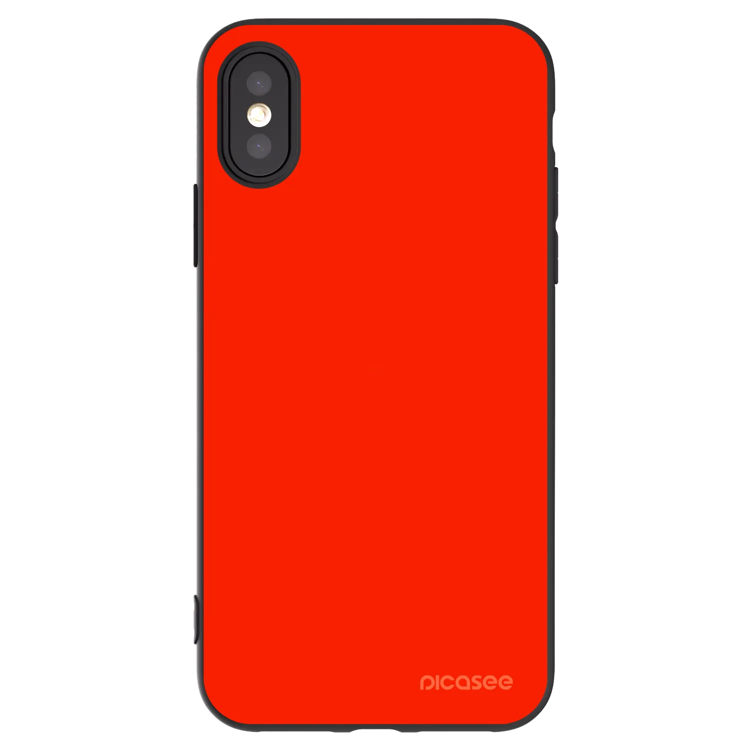 Picasee silikonowe czarne etui na Apple iPhone X/XS - Maranello Red