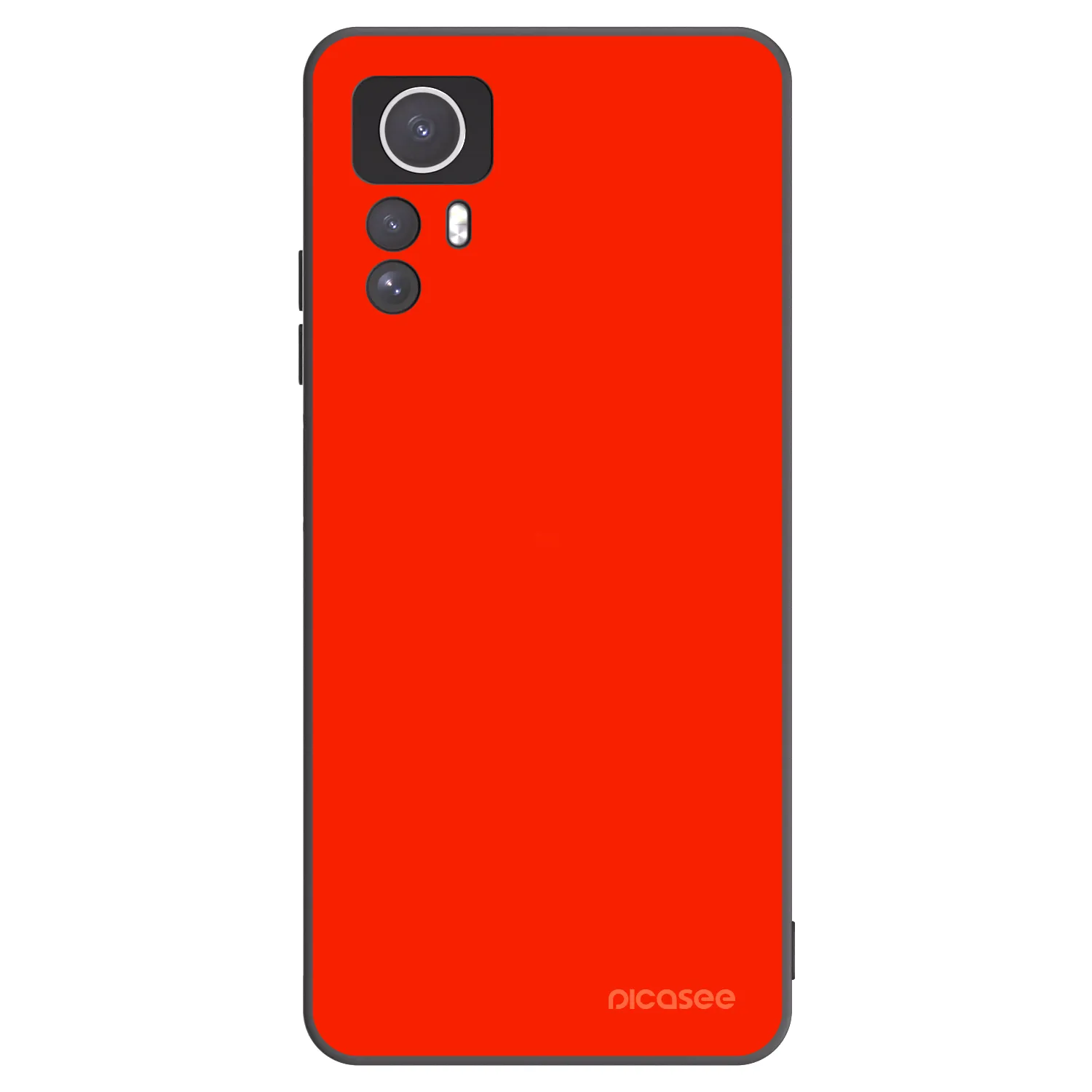 Picasee silikonowe czarne etui na Xiaomi Redmi Note 12S - Maranello Red