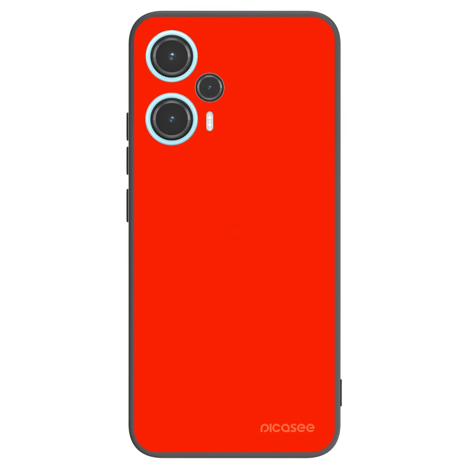 Picasee silikonowe czarne etui na Xiaomi Poco F5 - Maranello Red