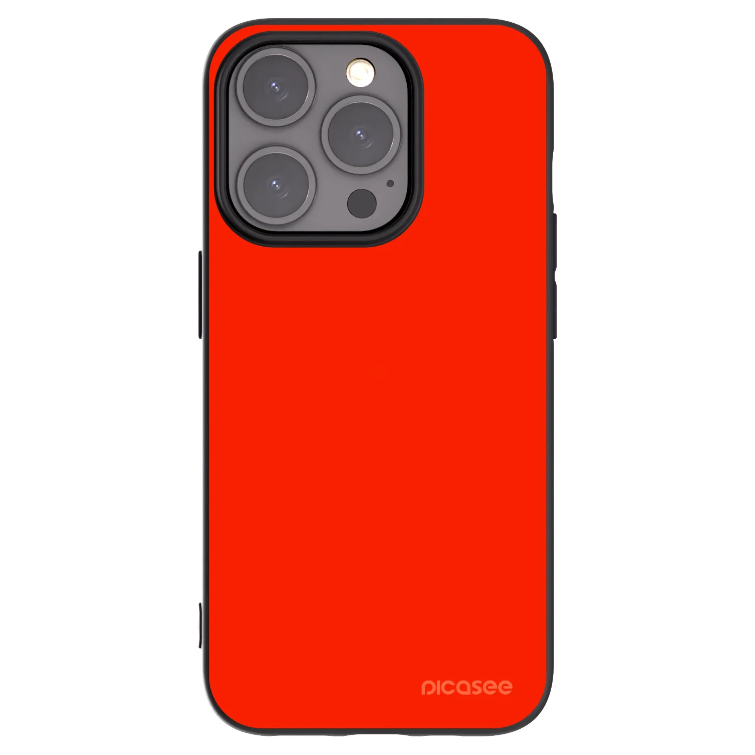 Picasee silikonowe czarne etui na Apple iPhone 15 Pro - Maranello Red
