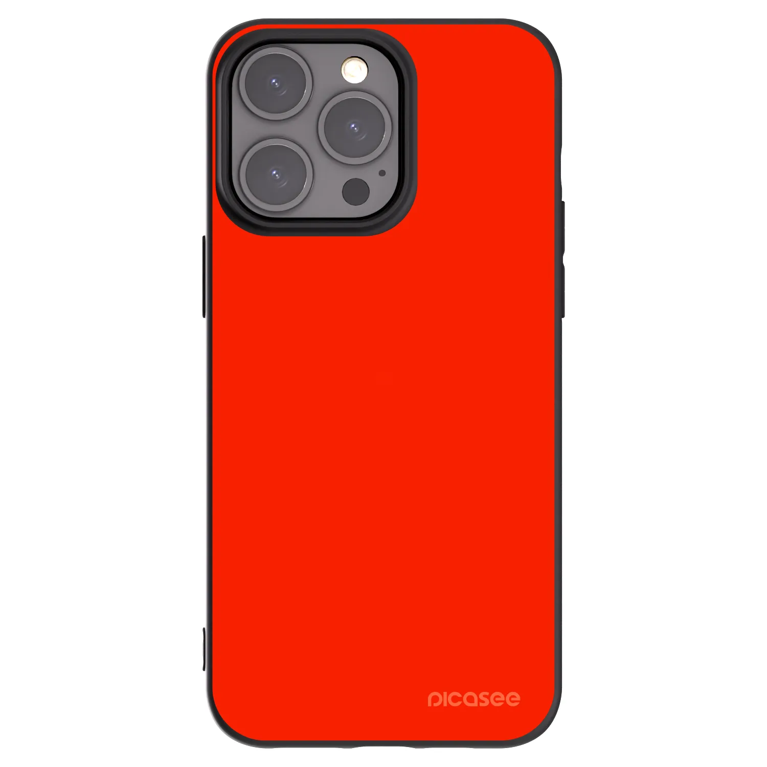 Picasee silikonowe czarne etui na Apple iPhone 15 Pro Max - Maranello Red