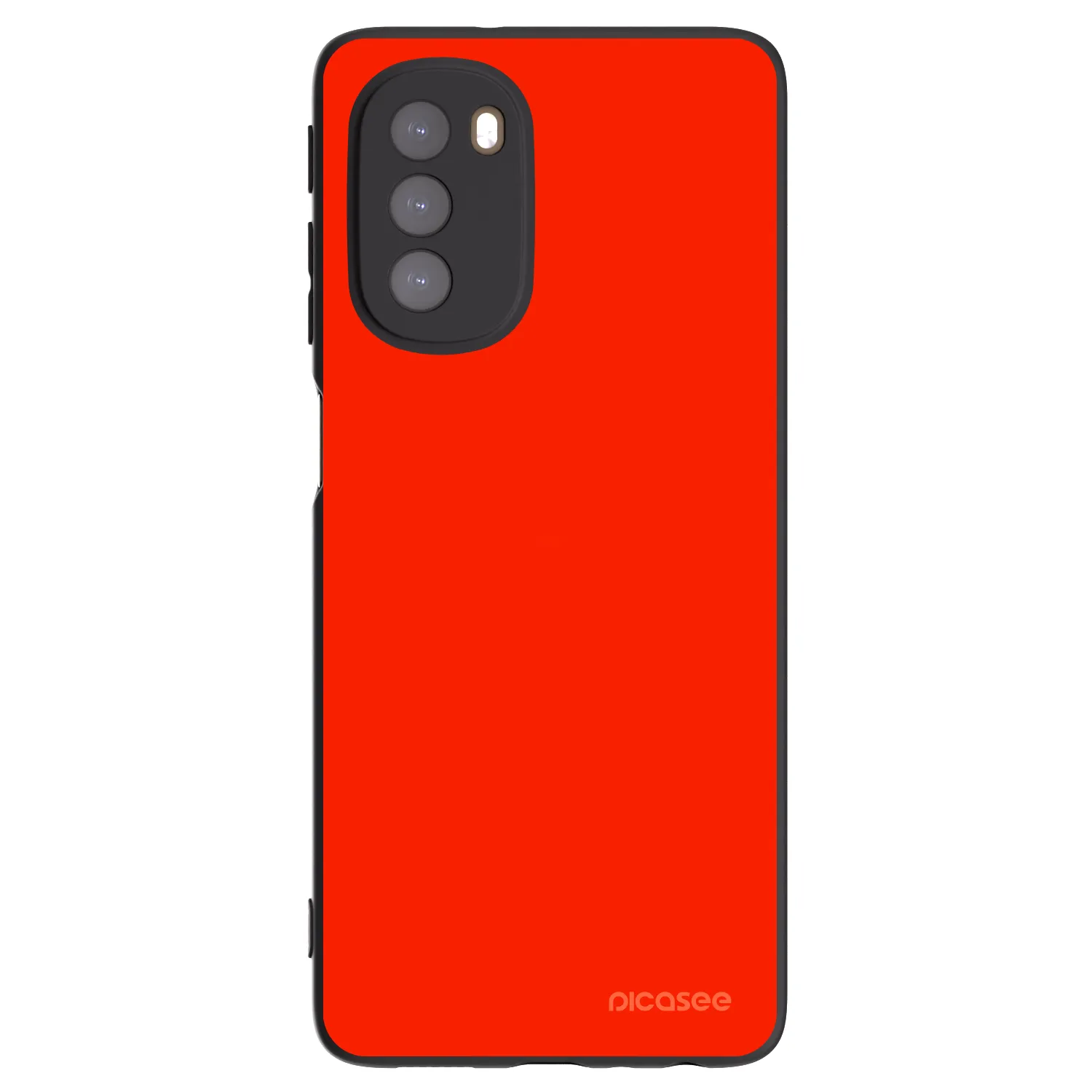 Picasee silikonowe czarne etui na Motorola Moto G51 - Maranello Red