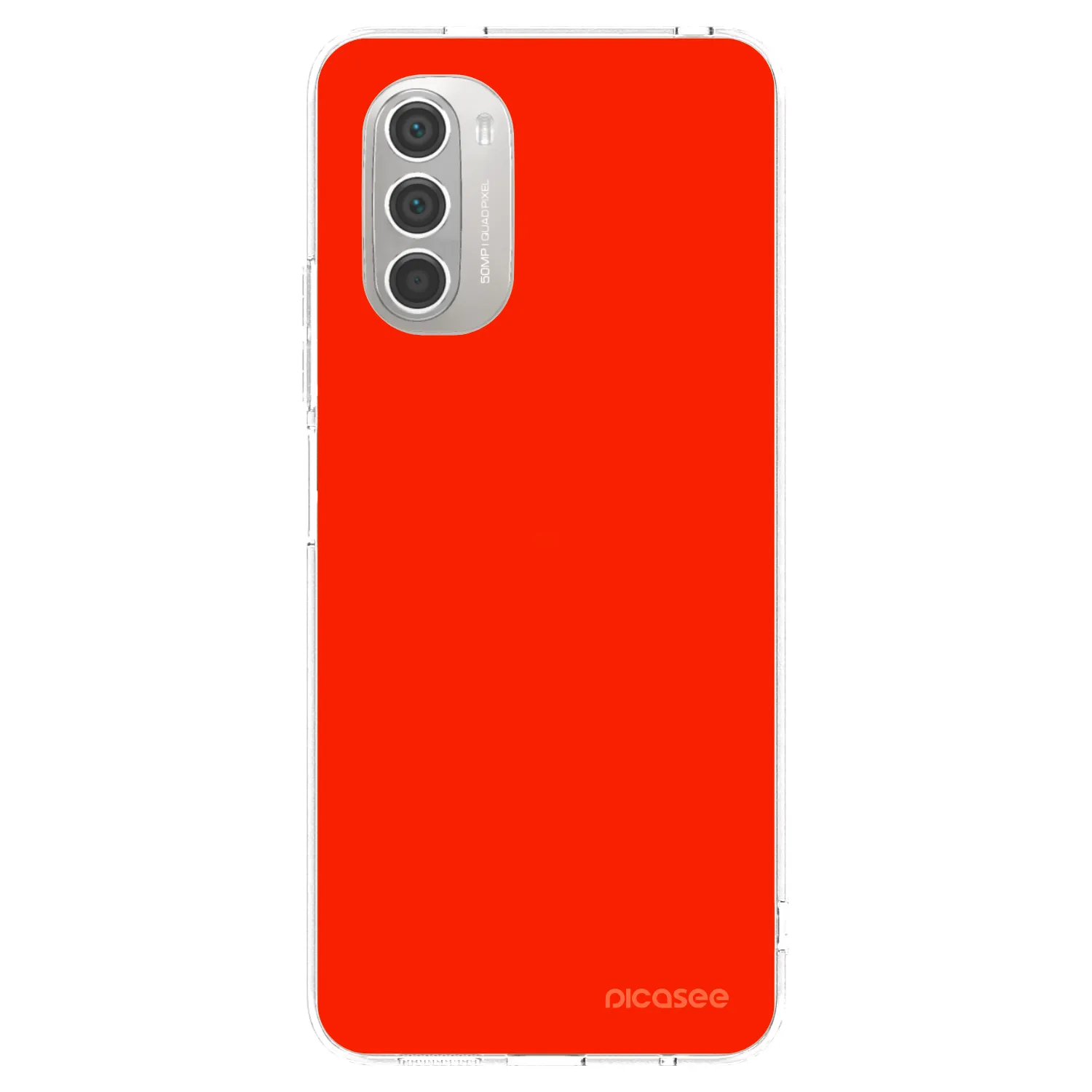 Picasee silikonowe przeźroczyste etui na Motorola Moto G51 - Maranello Red