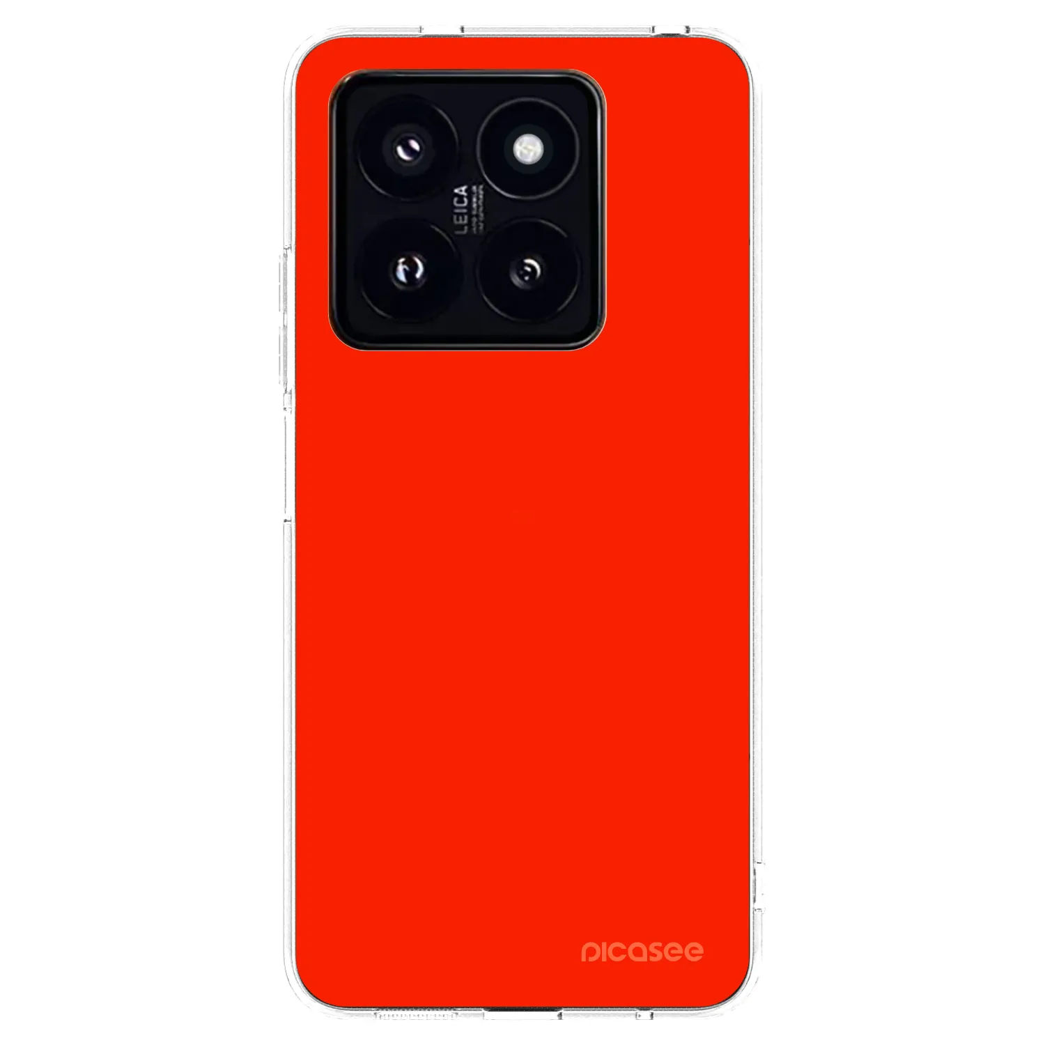 Picasee silikonowe przeźroczyste etui na Xiaomi 14 Pro - Maranello Red