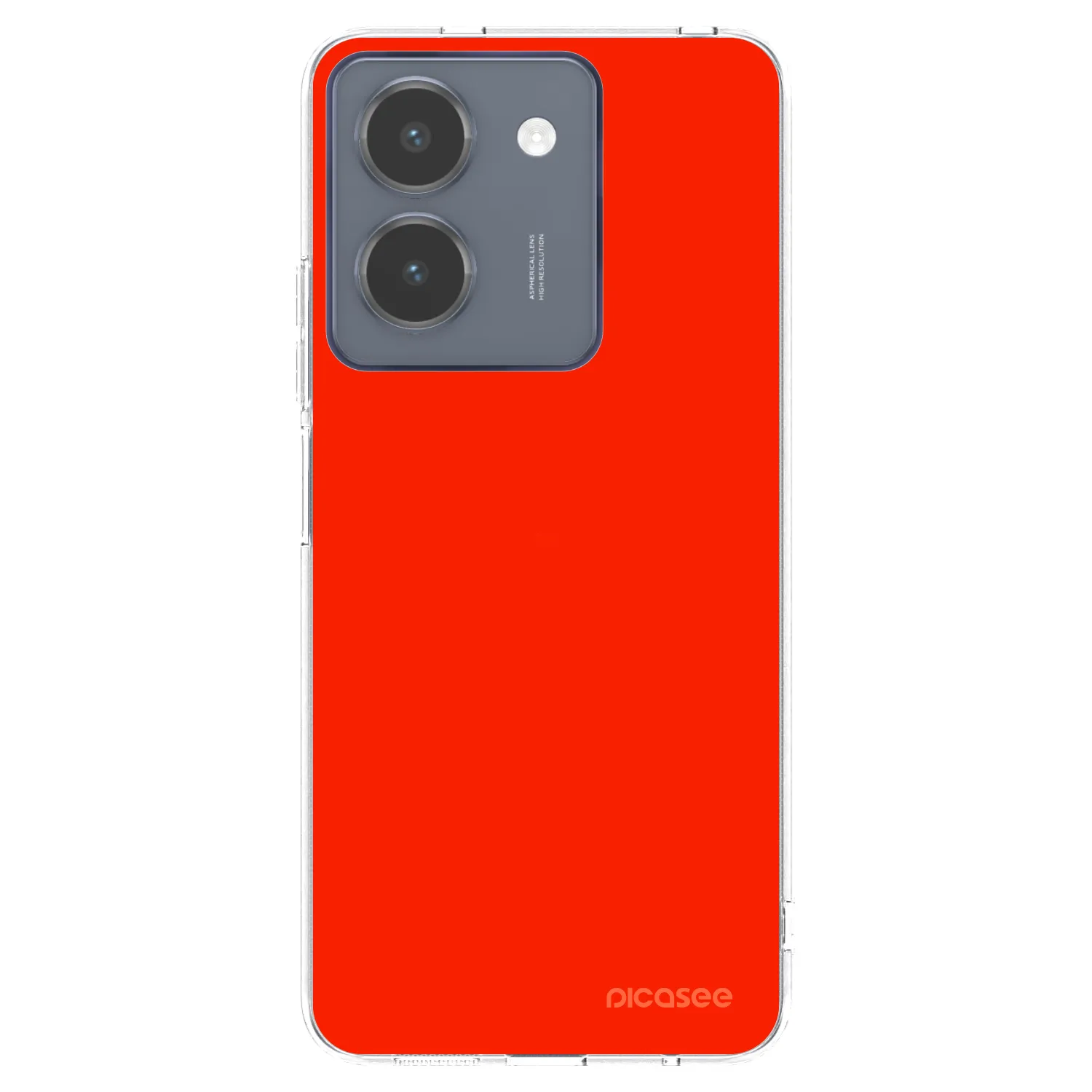 Picasee silikonowe przeźroczyste etui na Vivo Y36 4G - Maranello Red