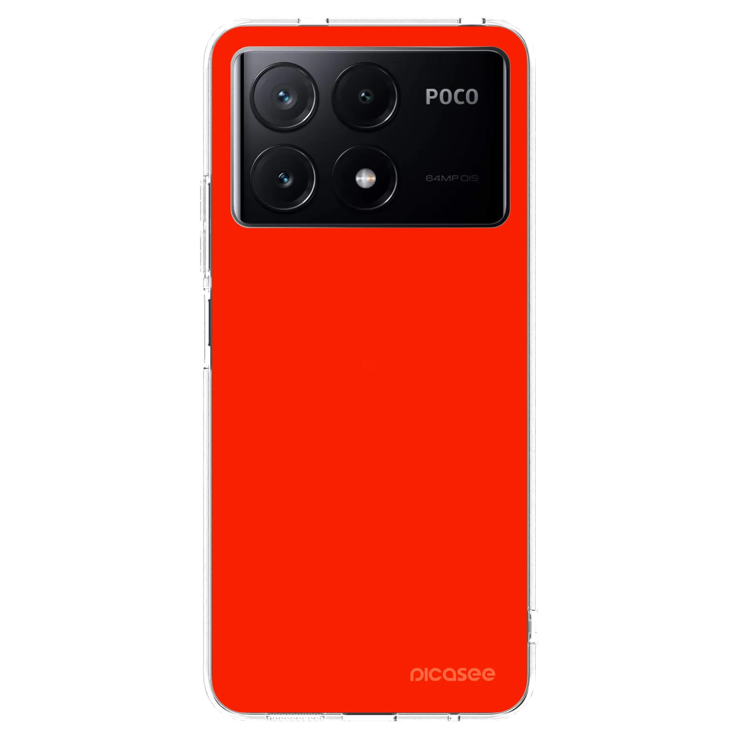 Picasee silikonowe przeźroczyste etui na Xiaomi Poco X6 Pro - Maranello Red