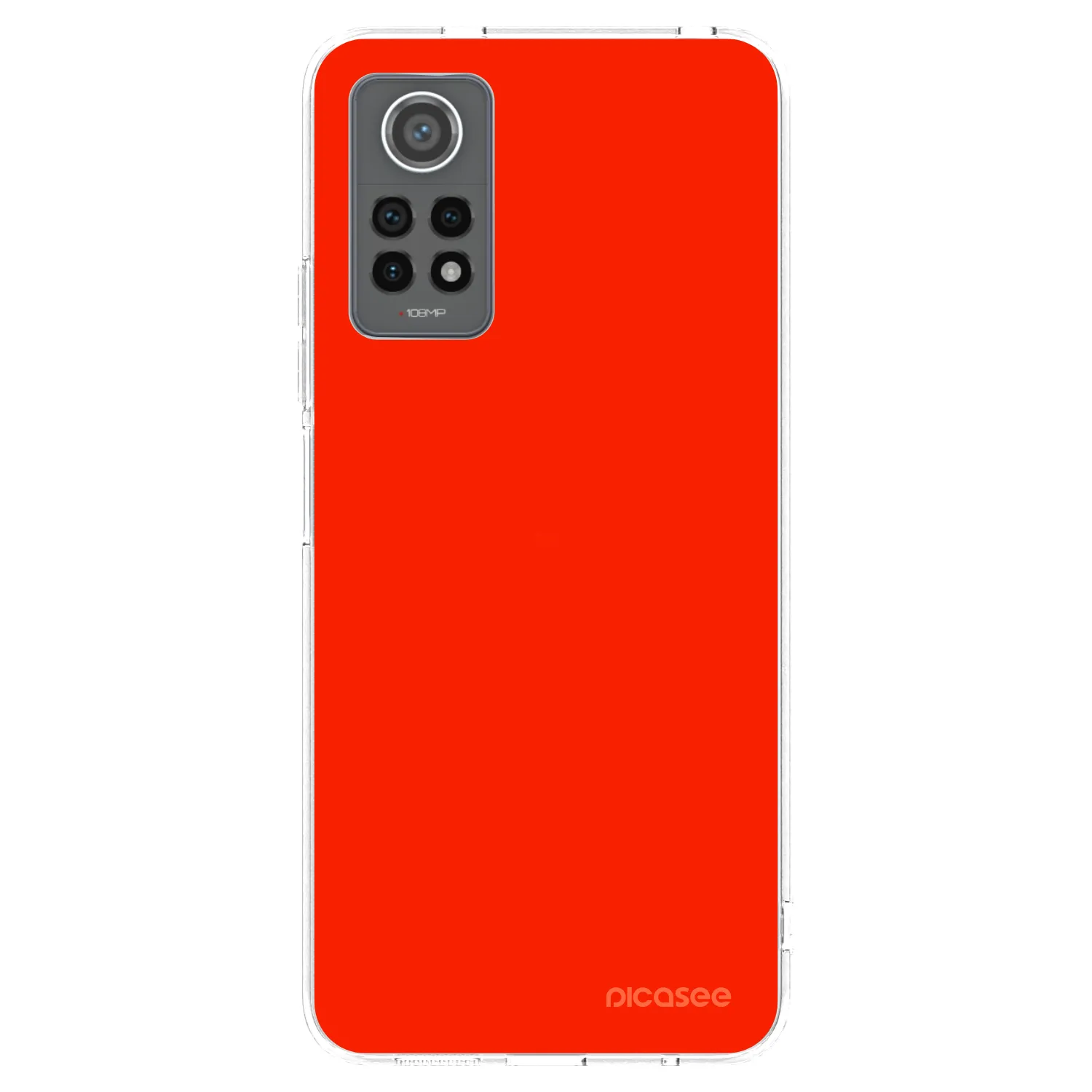 Picasee silikonowe przeźroczyste etui na Xiaomi Redmi Note 12 Pro 4G - Maranello Red