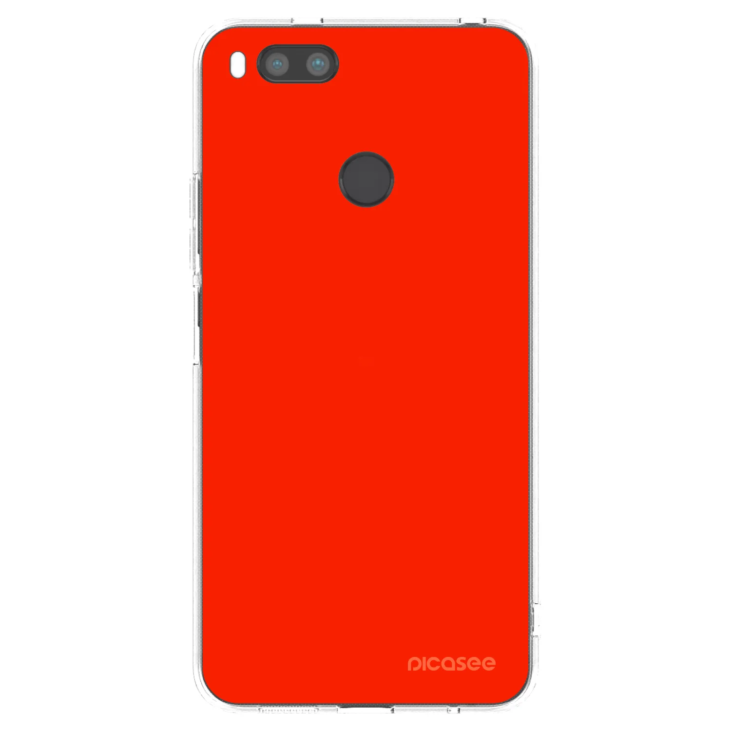 Picasee silikonowe przeźroczyste etui na Xiaomi Mi A1 Global - Maranello Red