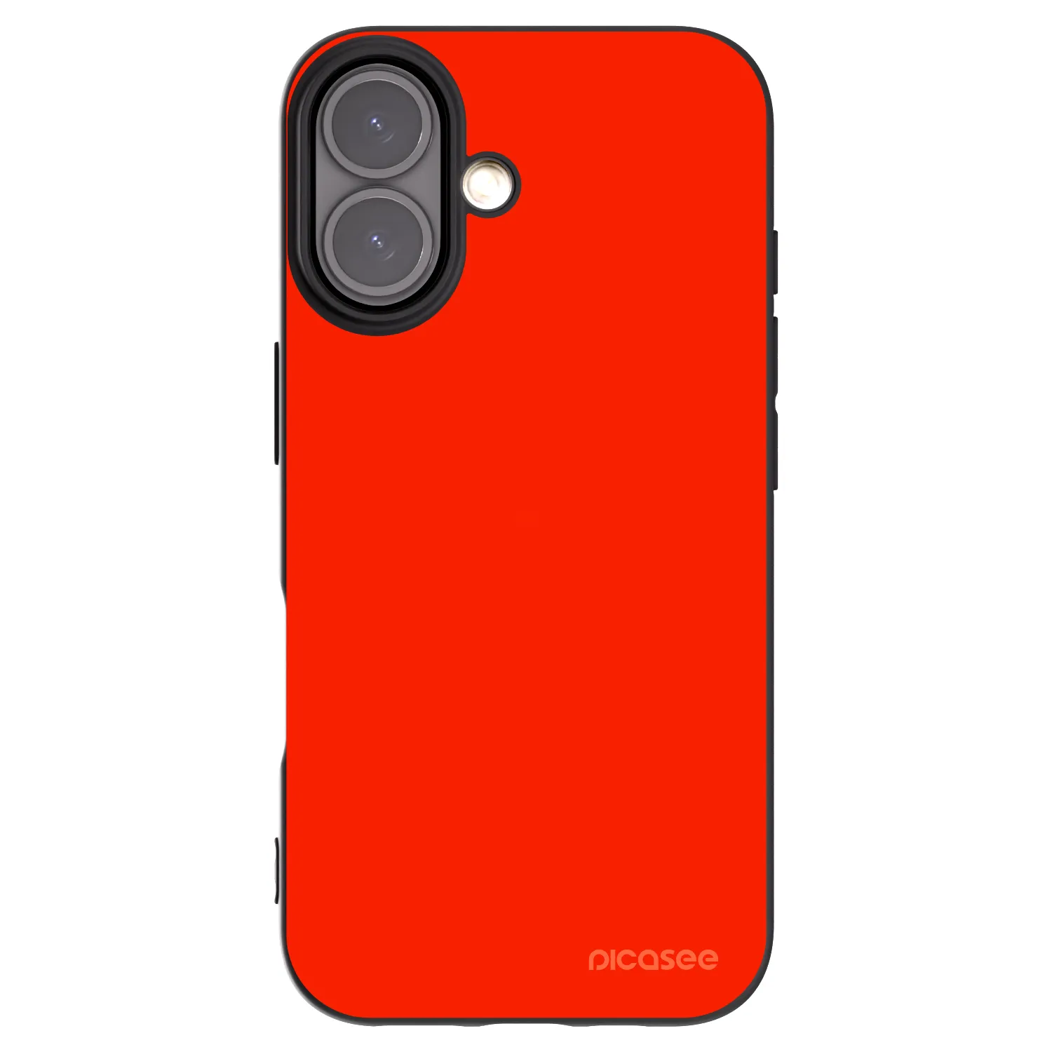 Picasee silikonowe czarne etui na Apple iPhone 16 - Maranello Red