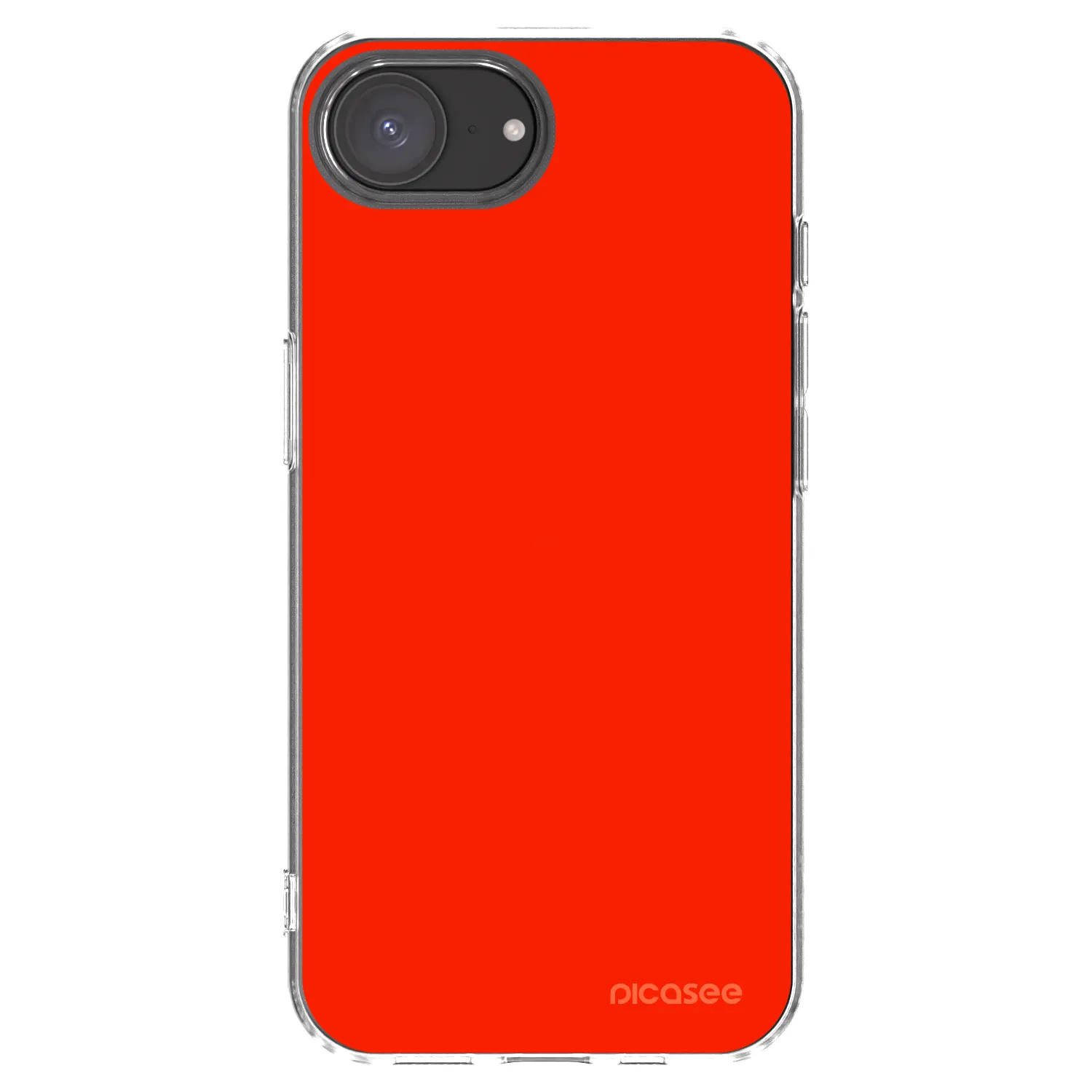 Picasee silikonowe przeźroczyste etui na Apple iPhone 16e - Maranello Red