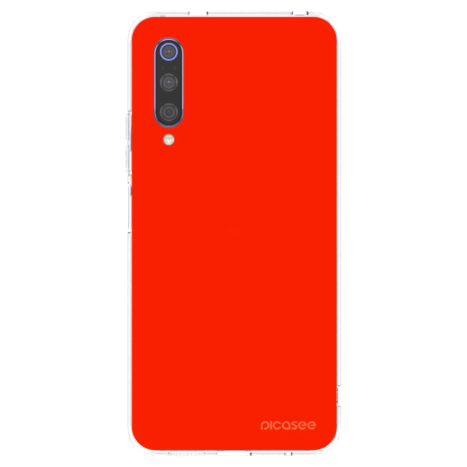 Picasee silikonowe przeźroczyste etui na Xiaomi Mi 9 - Maranello Red