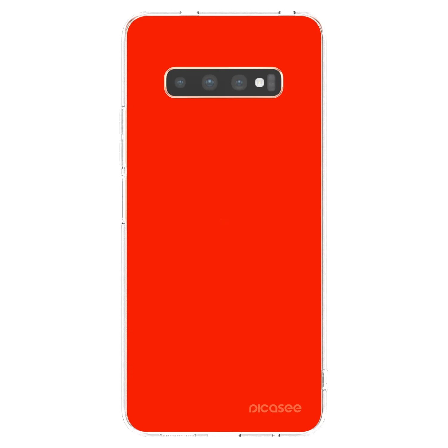 Picasee silikonowe przeźroczyste etui na Samsung Galaxy S10 Plus G975 - Maranello Red