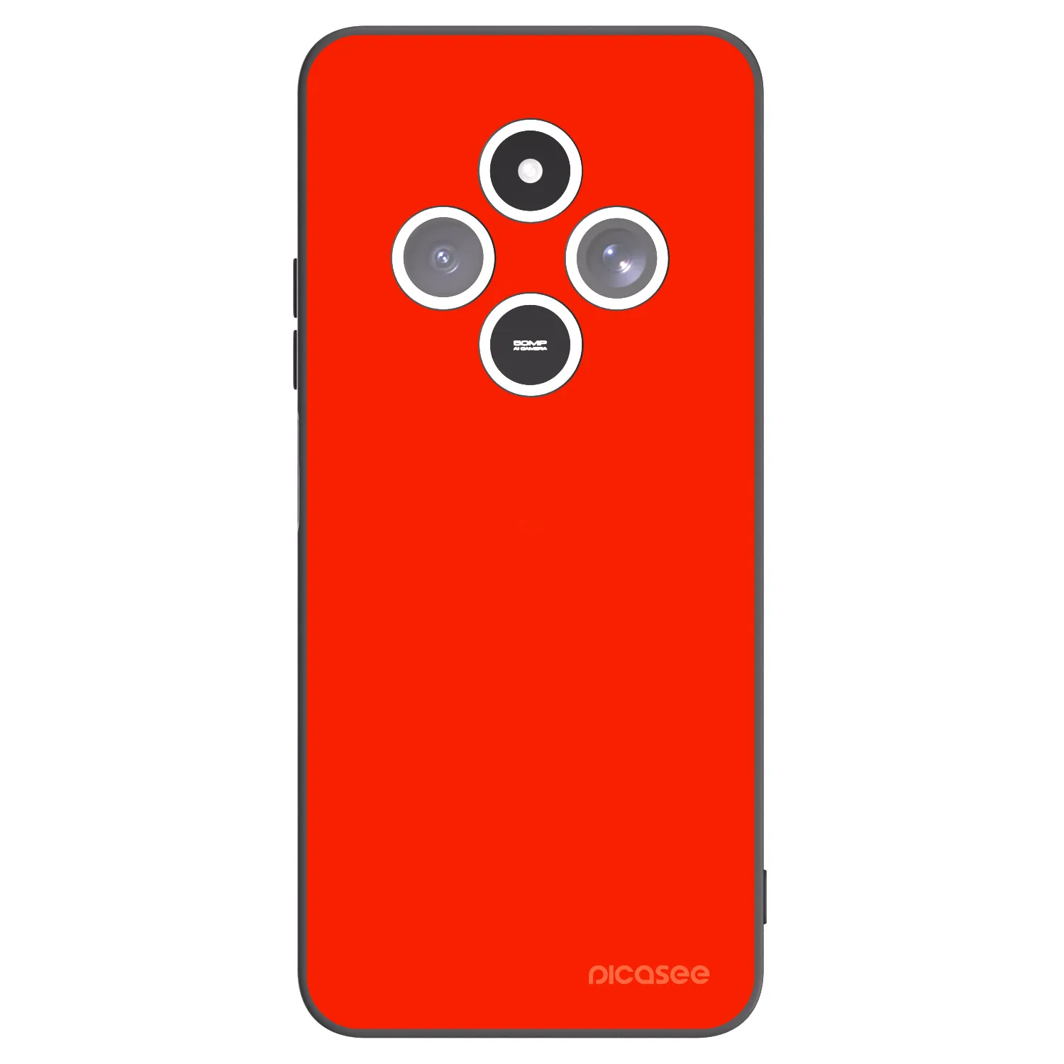 Picasee silikonowe czarne etui na Xiaomi Redmi 14C - Maranello Red
