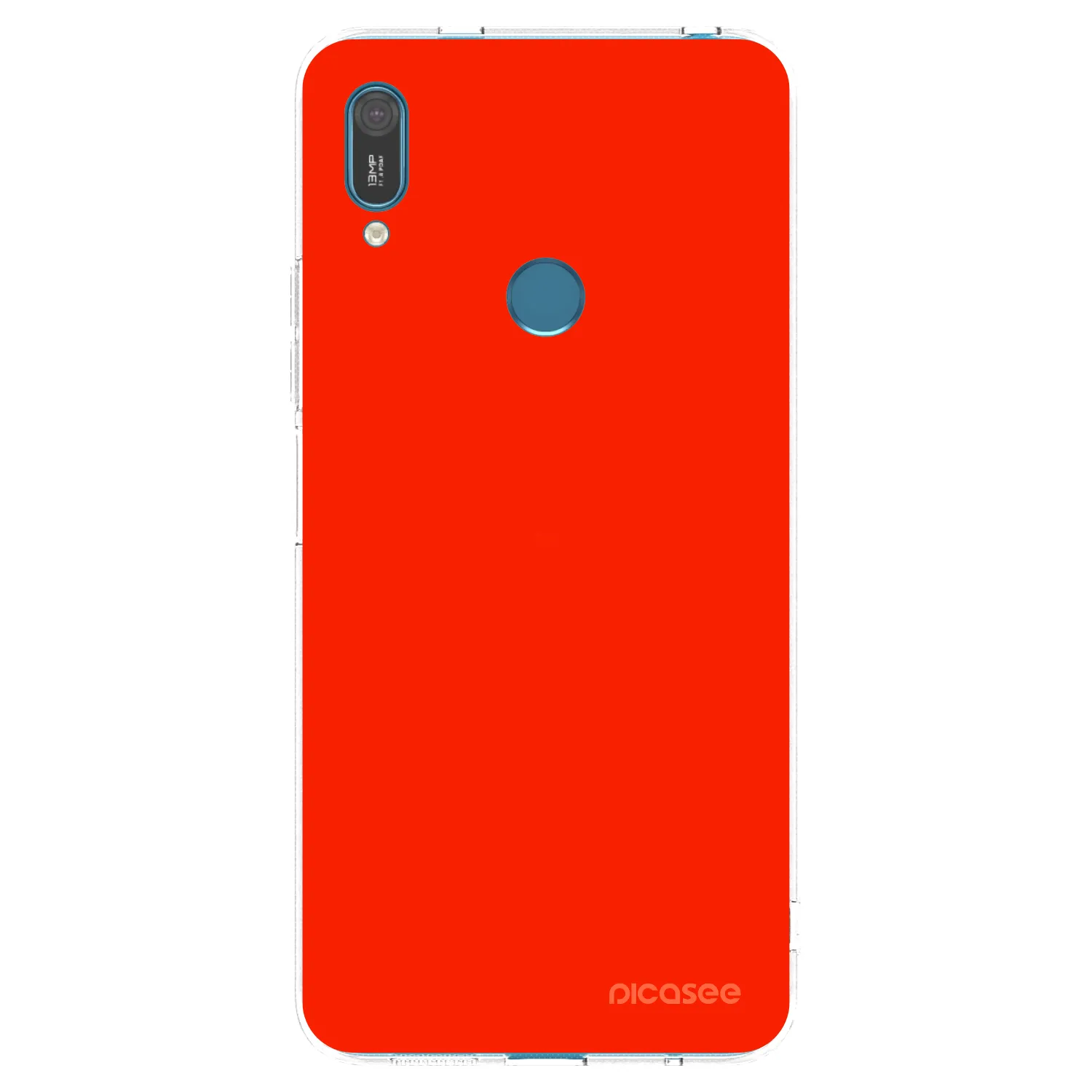 Picasee silikonowe przeźroczyste etui na Huawei Y7 2019 - Maranello Red