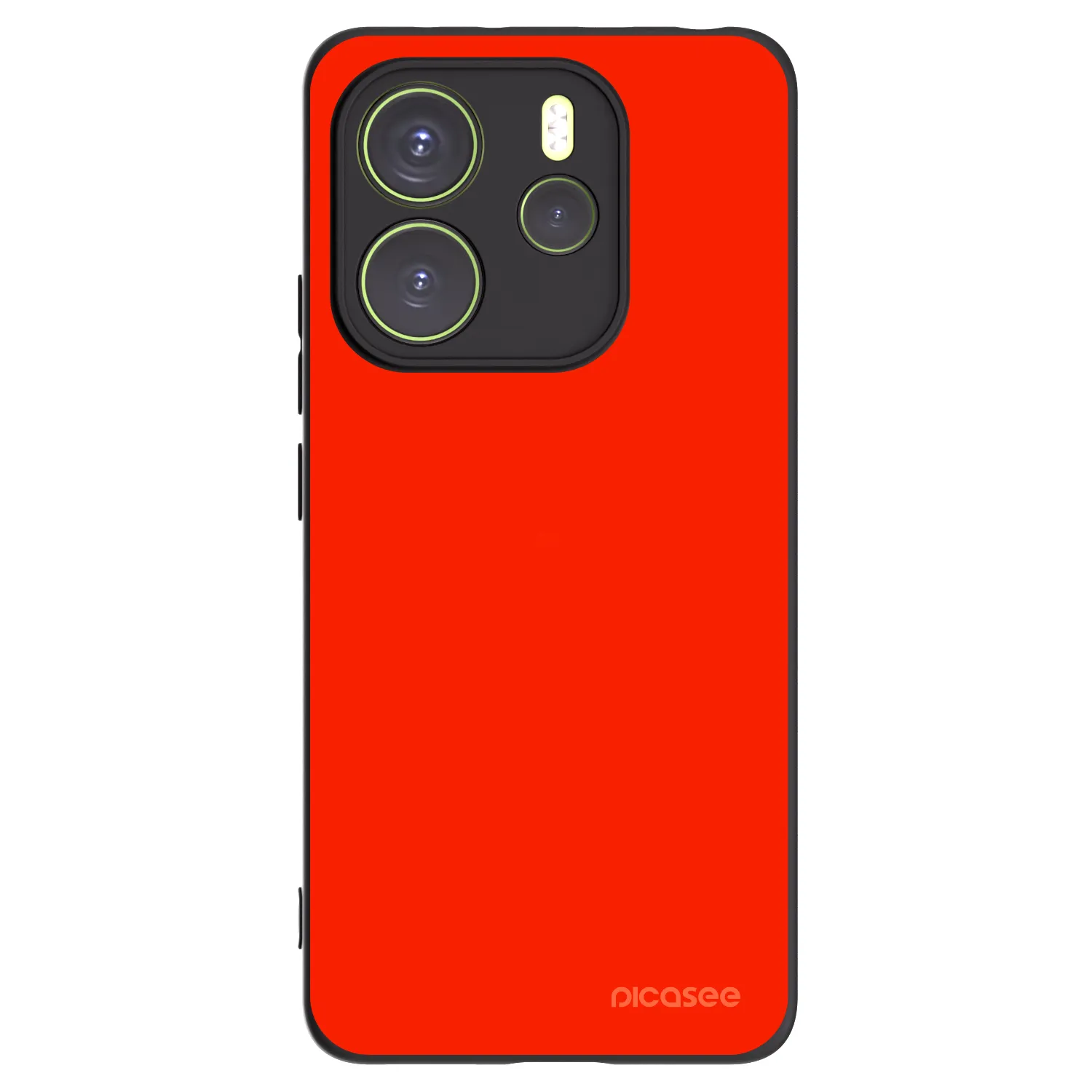 Picasee silikonowe czarne etui na Xiaomi Redmi Note 14 4G - Maranello Red