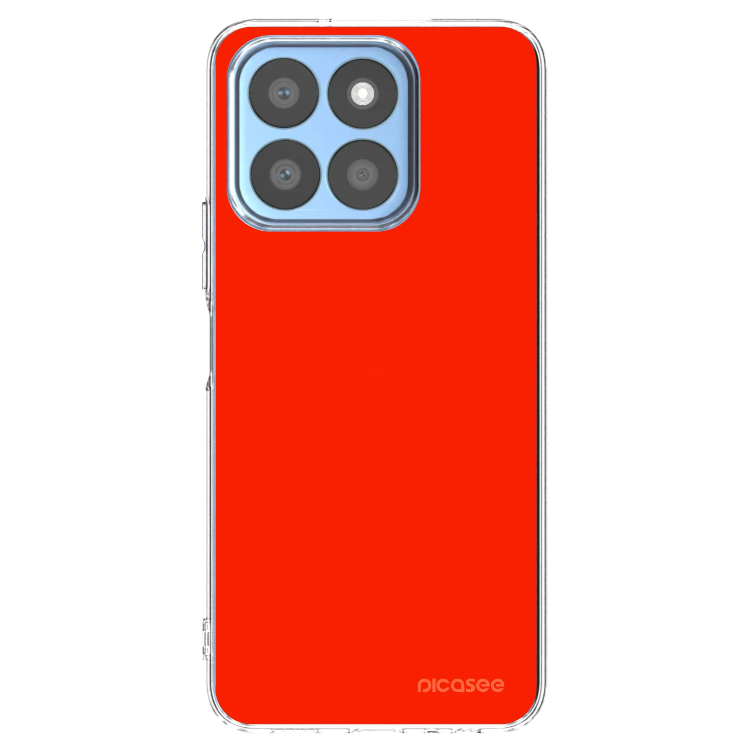 Picasee silikonowe przeźroczyste etui na Honor X8c - Maranello Red