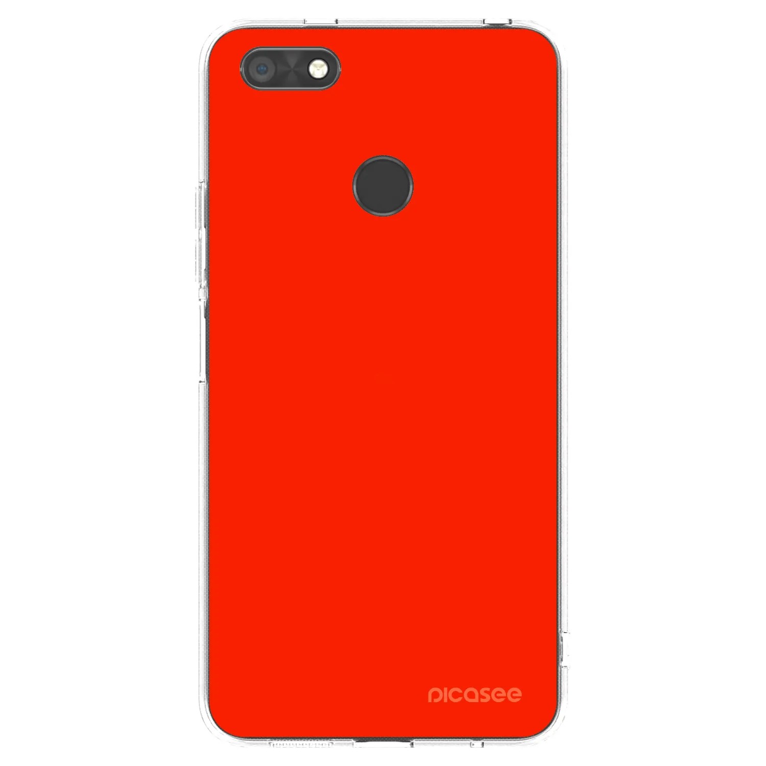 Picasee silikonowe przeźroczyste etui na Huawei P9 Lite Mini - Maranello Red