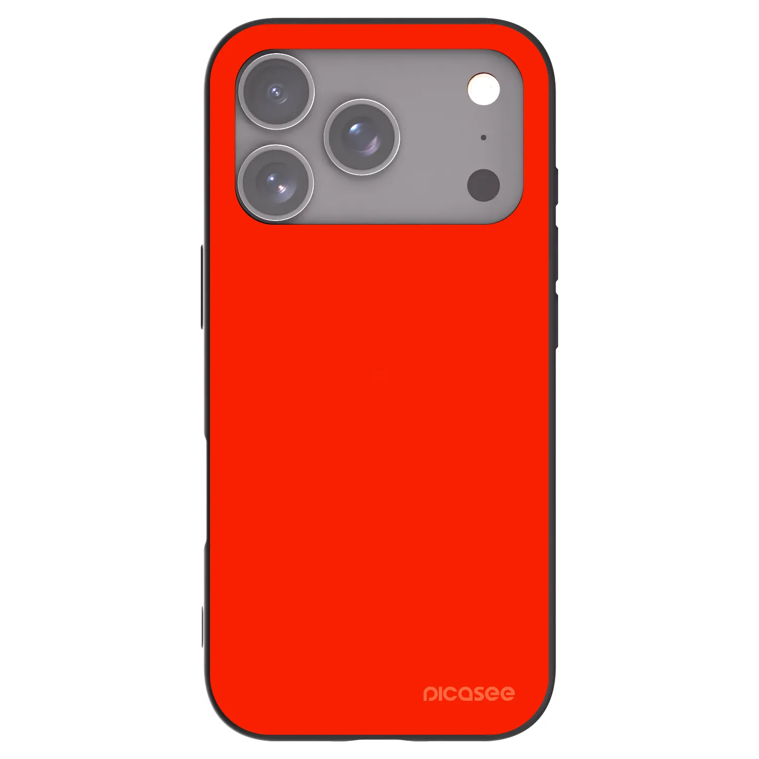 Picasee silikonowe czarne etui na Apple iPhone 17 Pro - Maranello Red