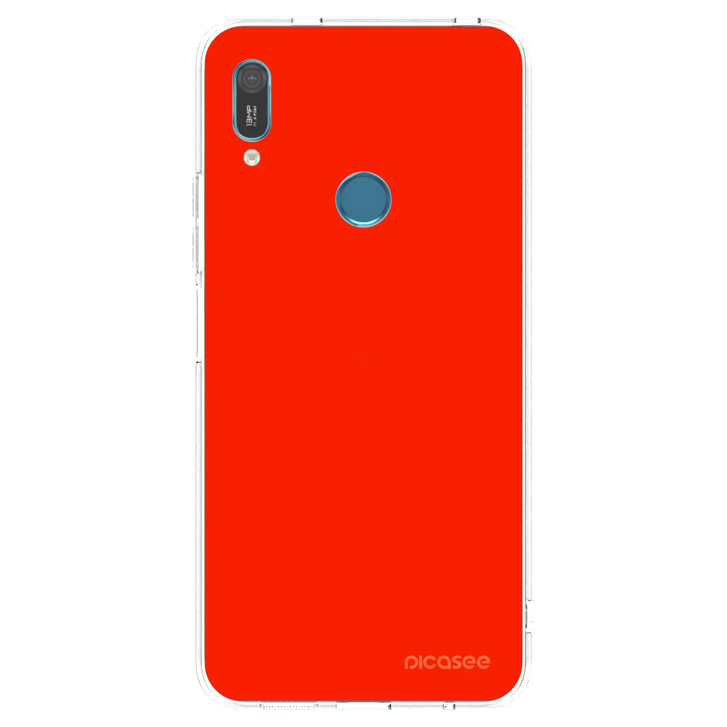 Picasee silikonowe przeźroczyste etui na Huawei Y6 2019 - Maranello Red