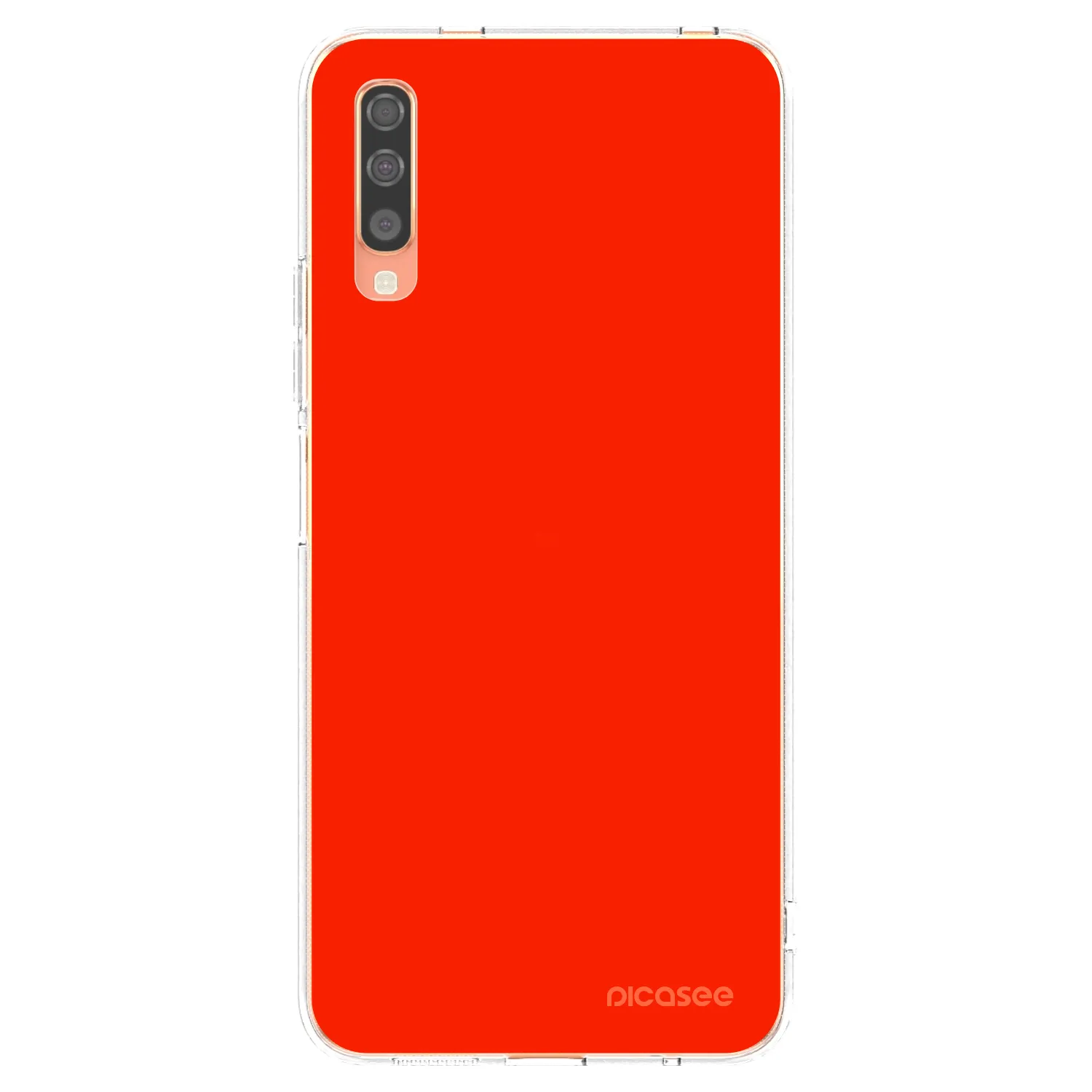 Picasee silikonowe przeźroczyste etui na Samsung Galaxy A70 A705F - Maranello Red
