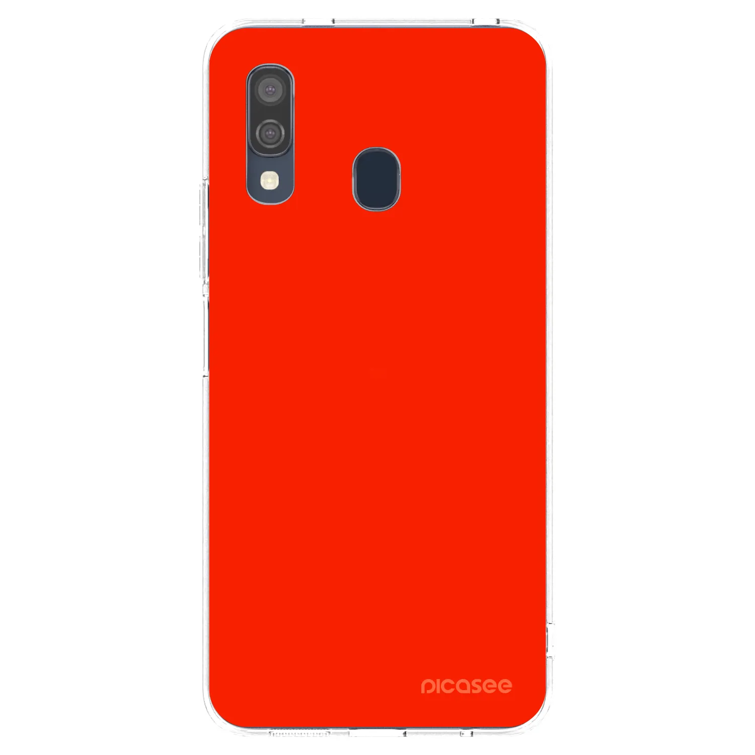 Picasee silikonowe przeźroczyste etui na Samsung Galaxy A40 A405F - Maranello Red