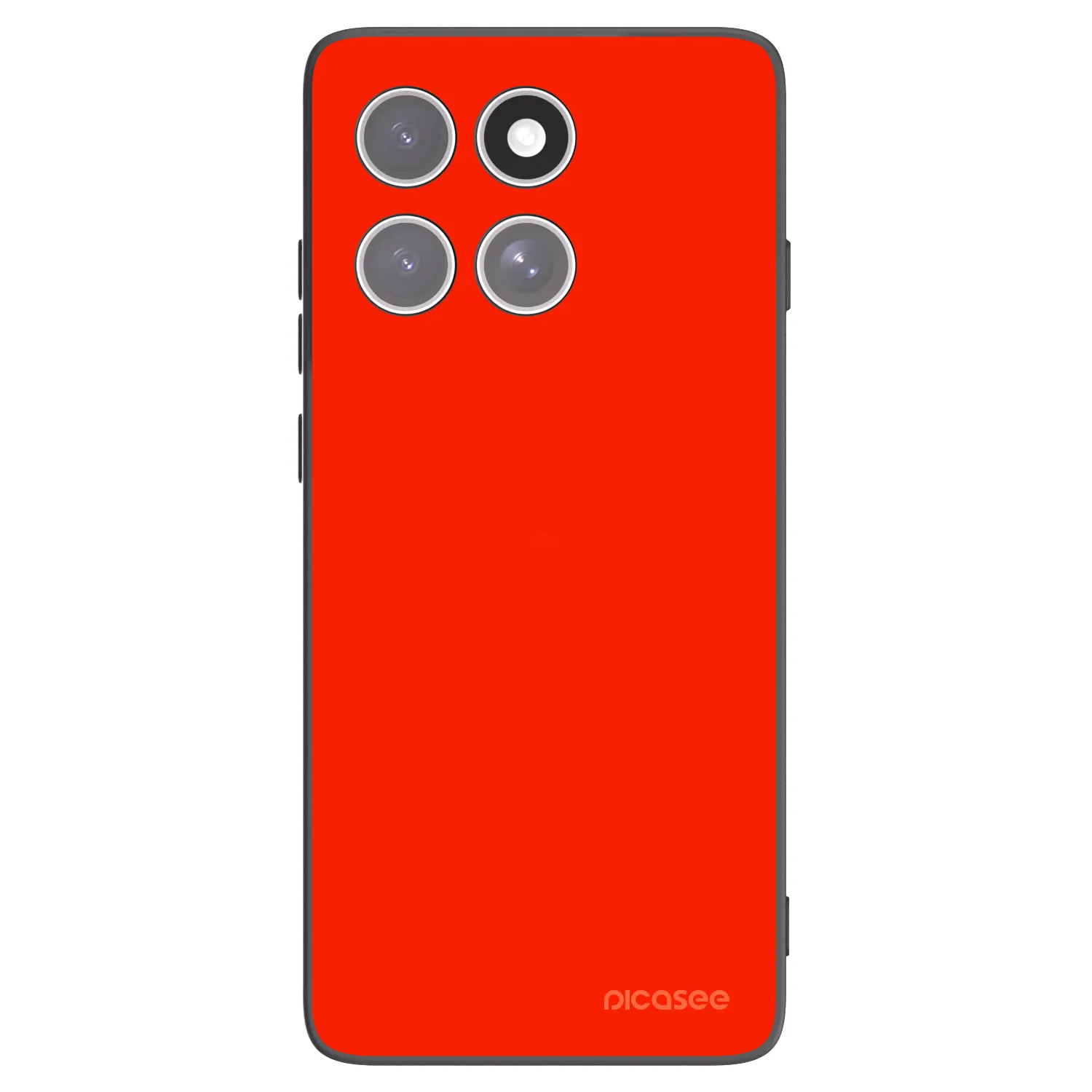 Picasee silikonowe czarne etui na Motorola Edge 60 Fusion - Maranello Red