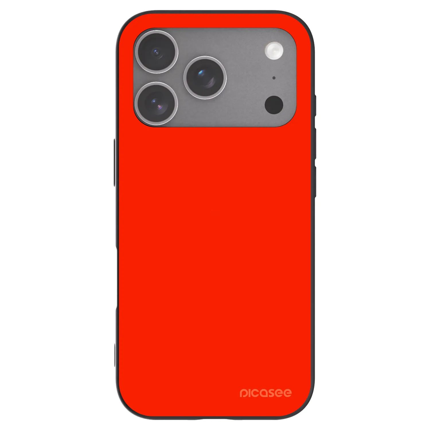Picasee silikonowe czarne etui na Apple iPhone 18 Pro - Maranello Red