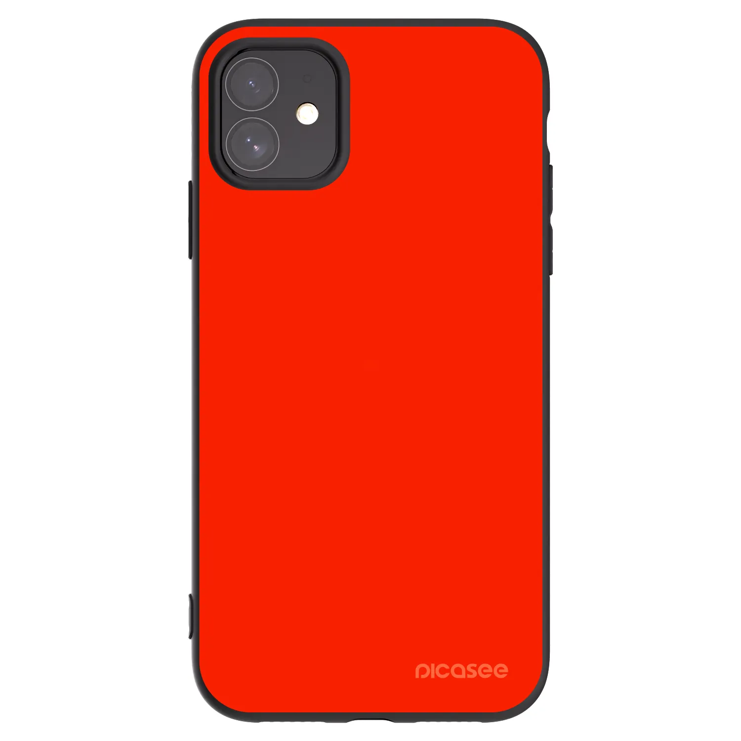 Picasee silikonowe czarne etui na Apple iPhone 11 - Maranello Red