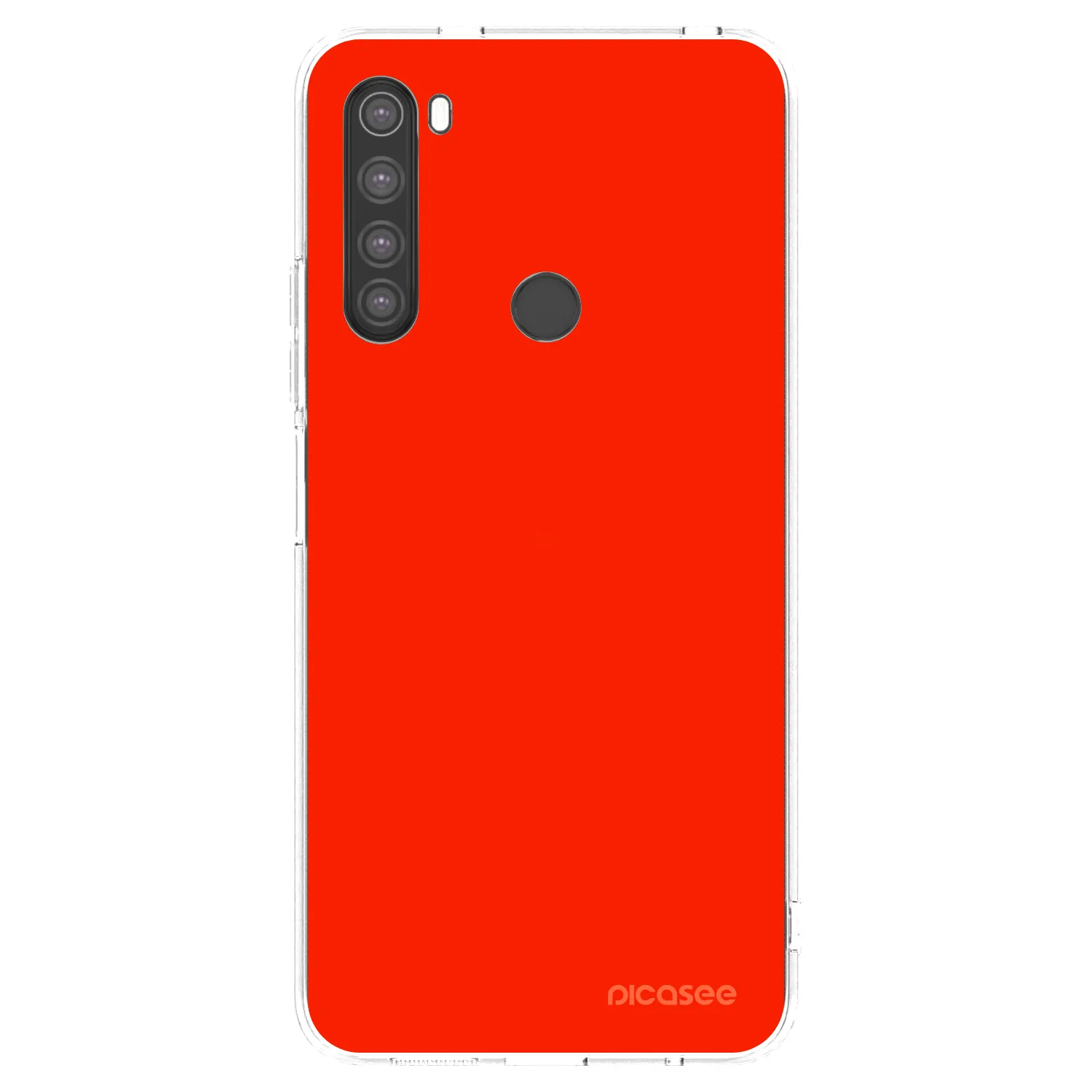 Picasee silikonowe przeźroczyste etui na Xiaomi Redmi Note 8 - Maranello Red