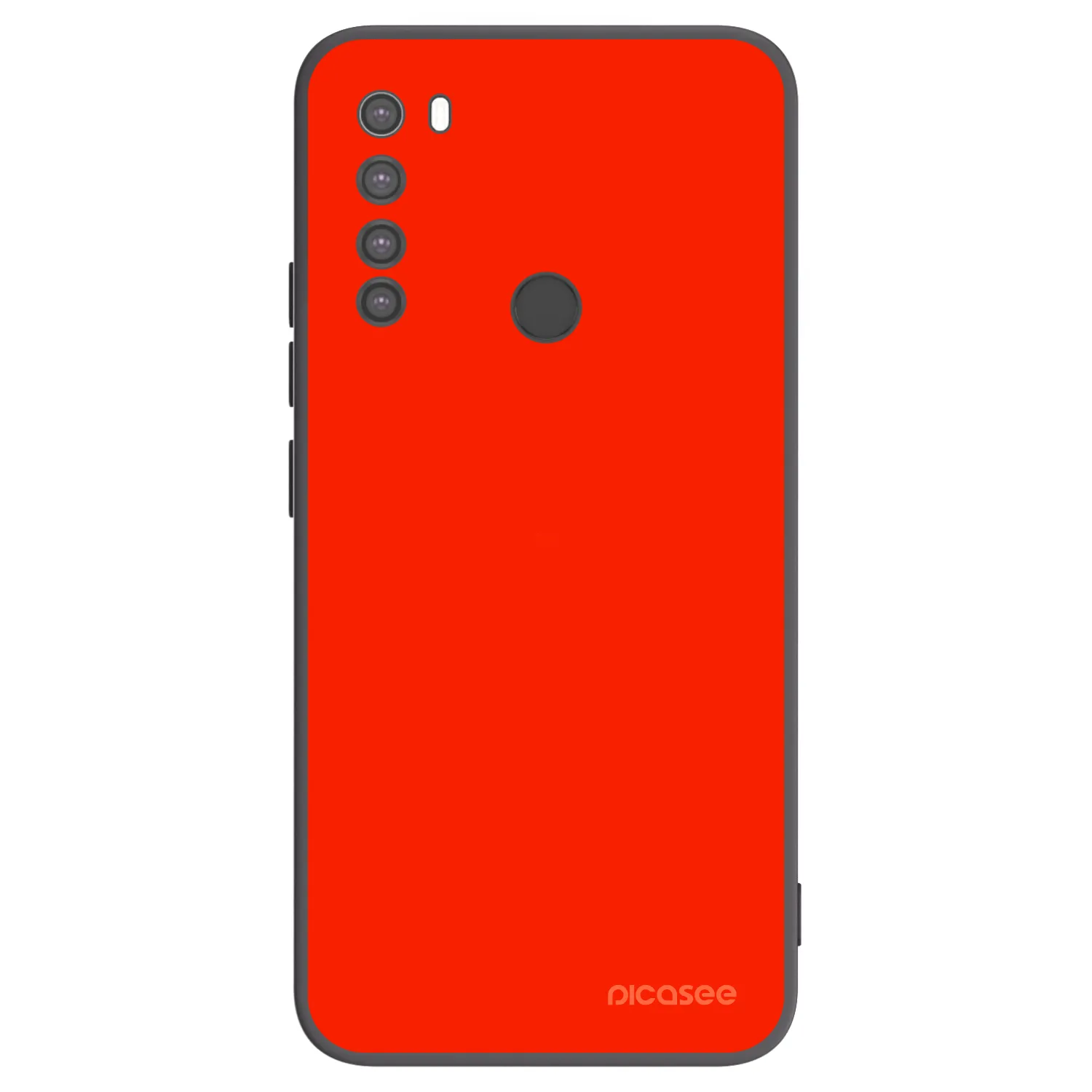 Picasee silikonowe czarne etui na Xiaomi Redmi Note 8 - Maranello Red
