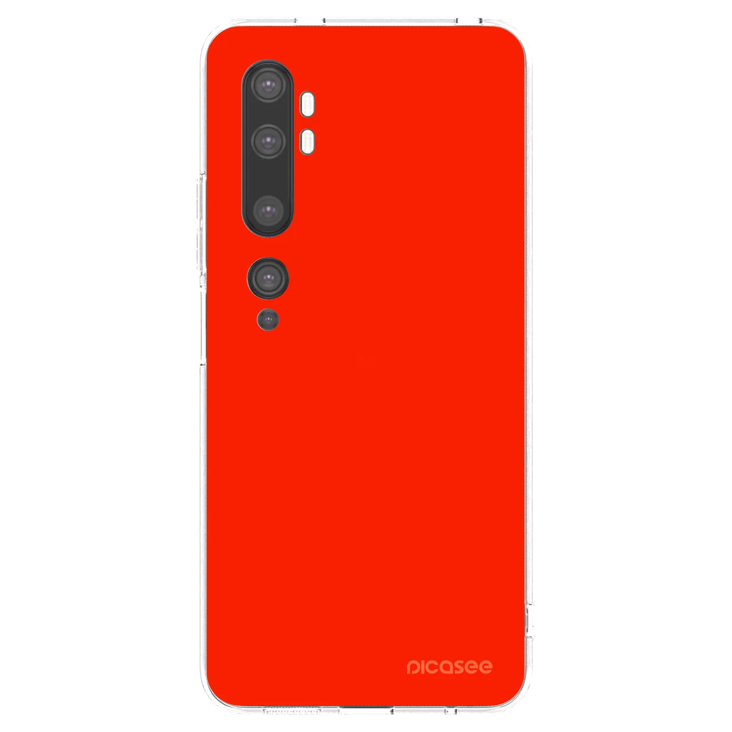 Picasee silikonowe przeźroczyste etui na Xiaomi Mi Note 10 (Pro) - Maranello Red